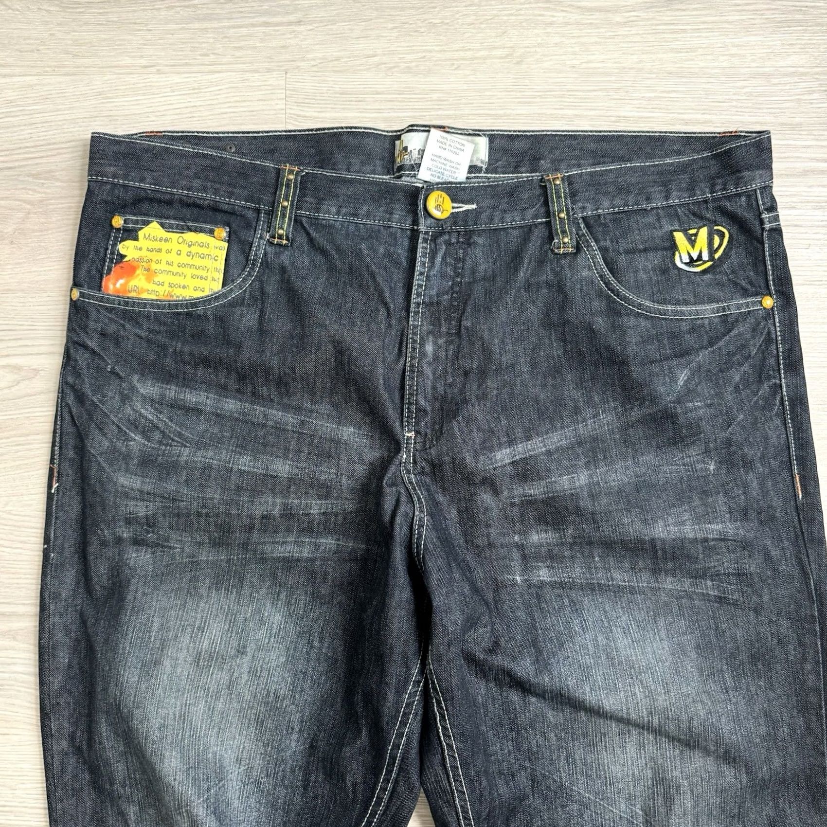 JNCO Miskeen Jeans Baggy Denim Embroidered Pockets 40x33 Men's Jeans Baggy / saggy Size US 40 / EU 56 - 6 Thumbnail