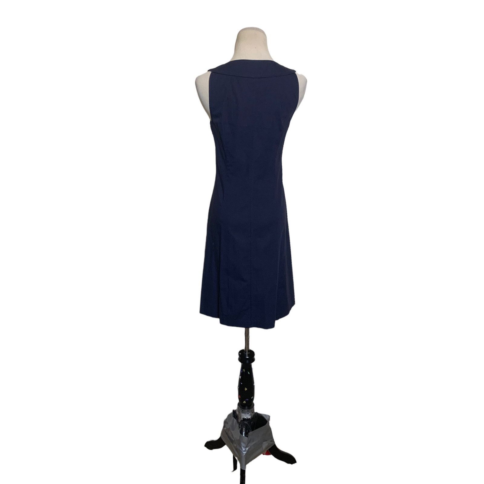 Tory Burch Tory Burch Navy Logo Button Detail Mini Dress 2 Size XS / US 0-2 / IT 36-38 - 14 Thumbnail