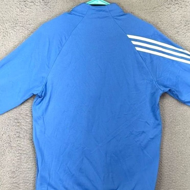 Adidas Adidas Pullover Shirt Mens Small Blue 3-Stripes Quarter Zip Golf Activewear NEW Size US S / EU 44-46 / 1 - 3 Thumbnail