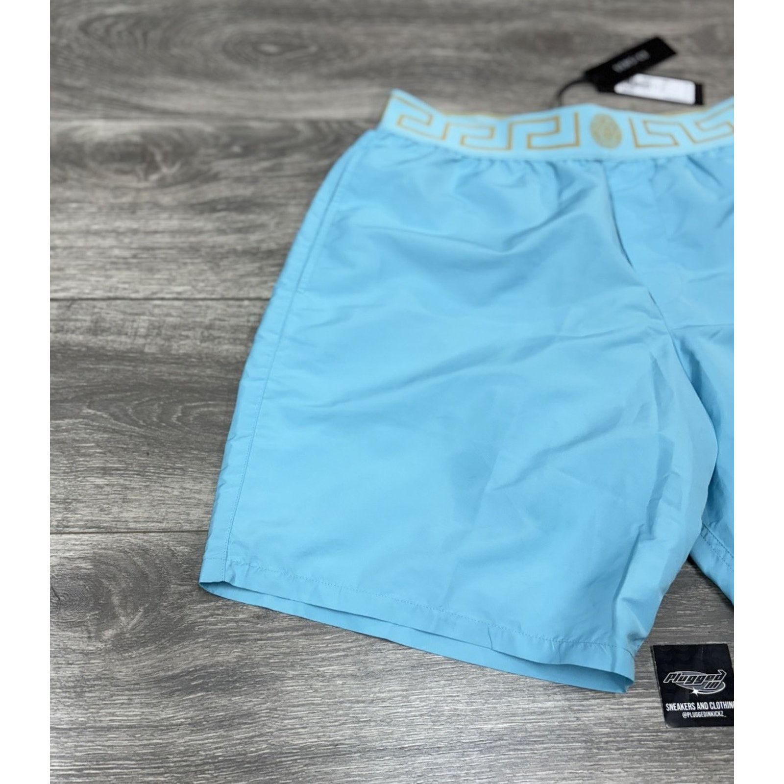 Versace Size 5 - Versace Greca Border Swim Shorts' Blue ' | NEW! Size US 31 - 3 Thumbnail