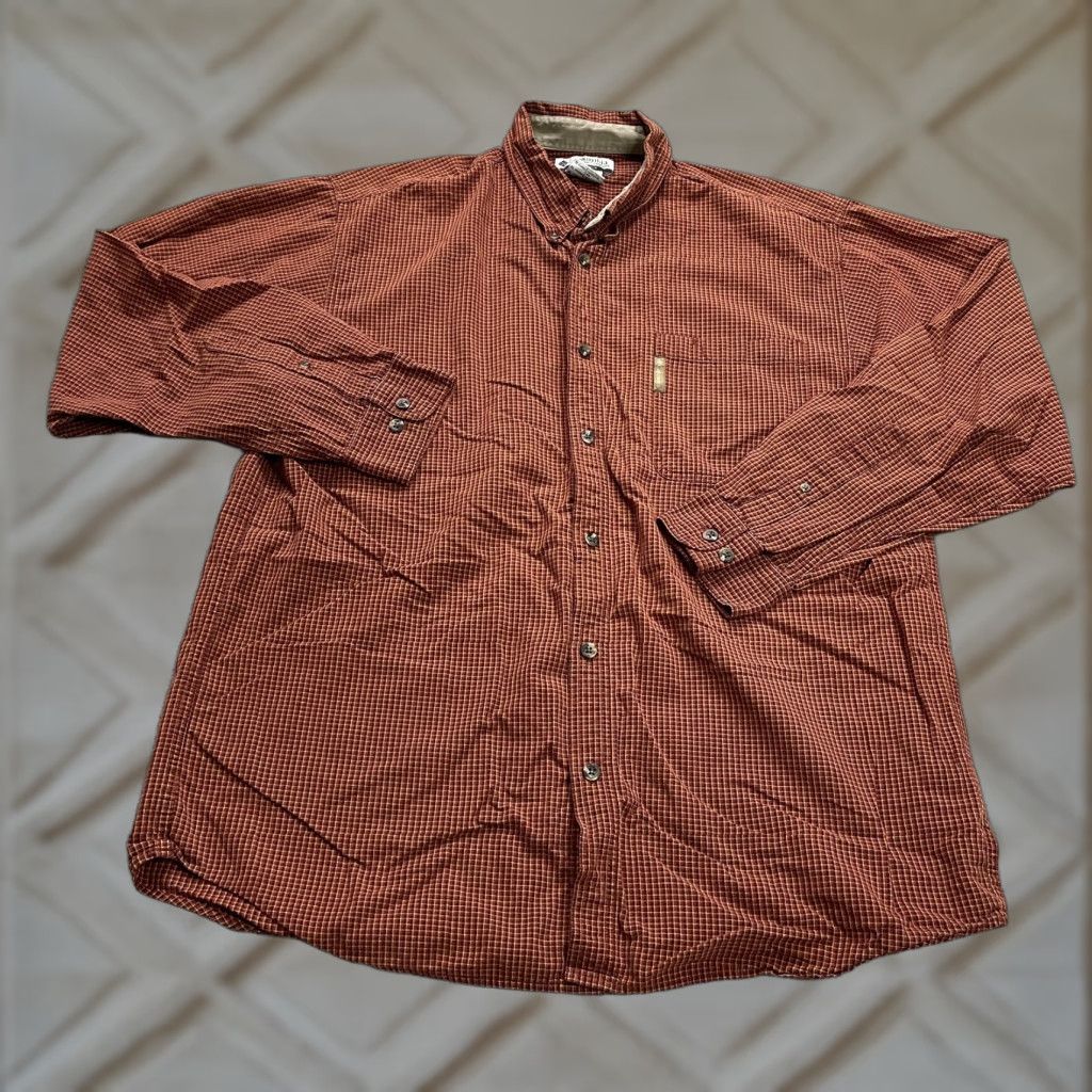 Vintage Columbia Shirt Mens XL Red Plaid Flannel Button-Down Casual Outdoor Long Sleeve USA Regular Fit Size US XL / EU 56 / 4 - 1 Thumbnail