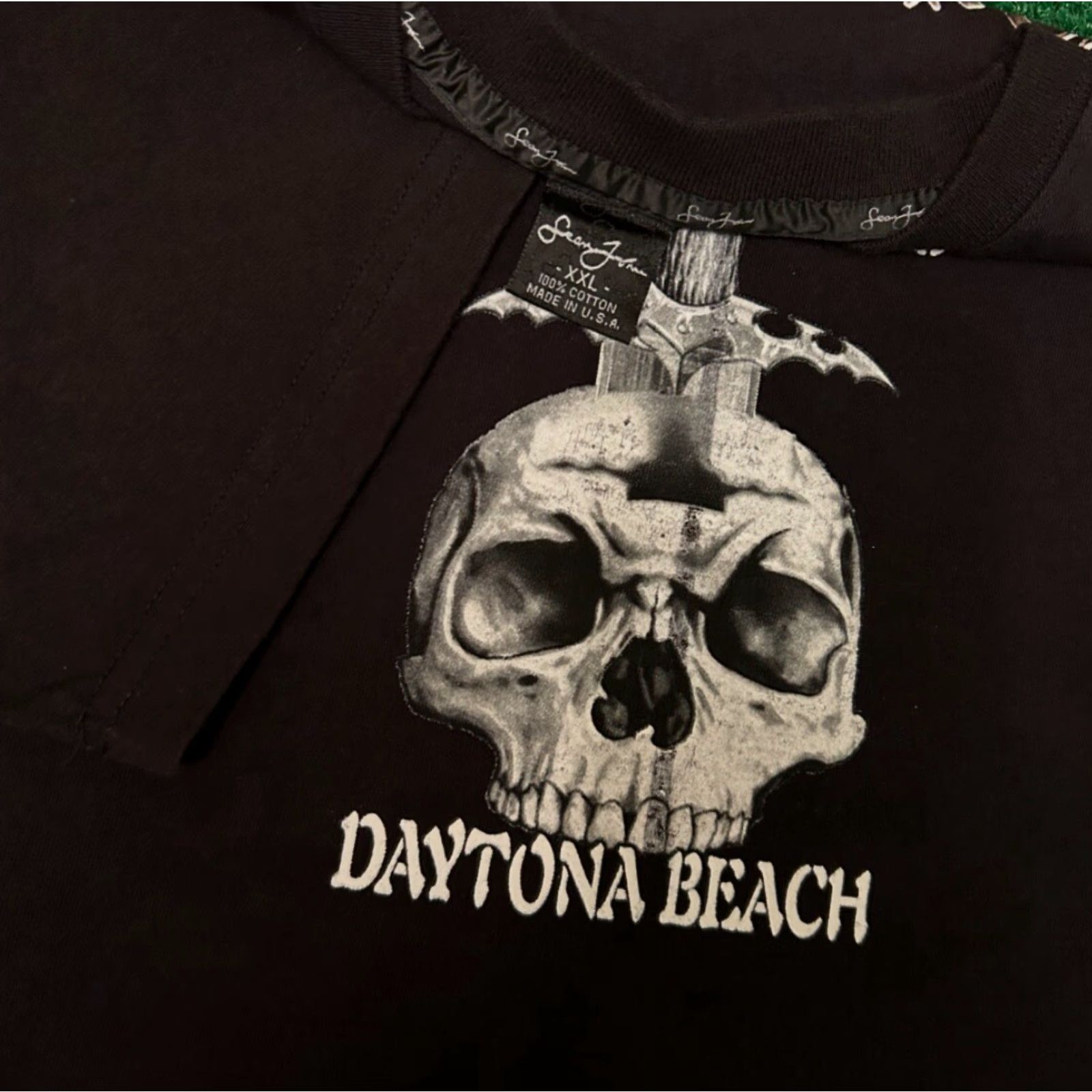 Sean John VINTAGE Sean John T-Shirt XXL Black Hip Hop 90s Y2K Punk Grunge Biker Daytona Beach Skull Cross 2006 Shirt Mens Size US XXL / EU 58 / 5 - 3 Thumbnail