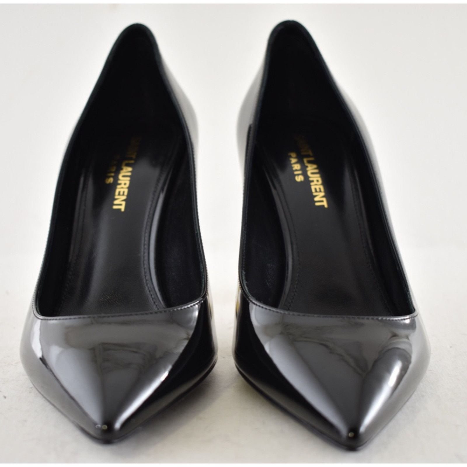 Yves Saint Laurent Saint Laurent Opyum 85 Black Patent Leather Gold YSL 36 Size US 6 / IT 36 - 10 Thumbnail