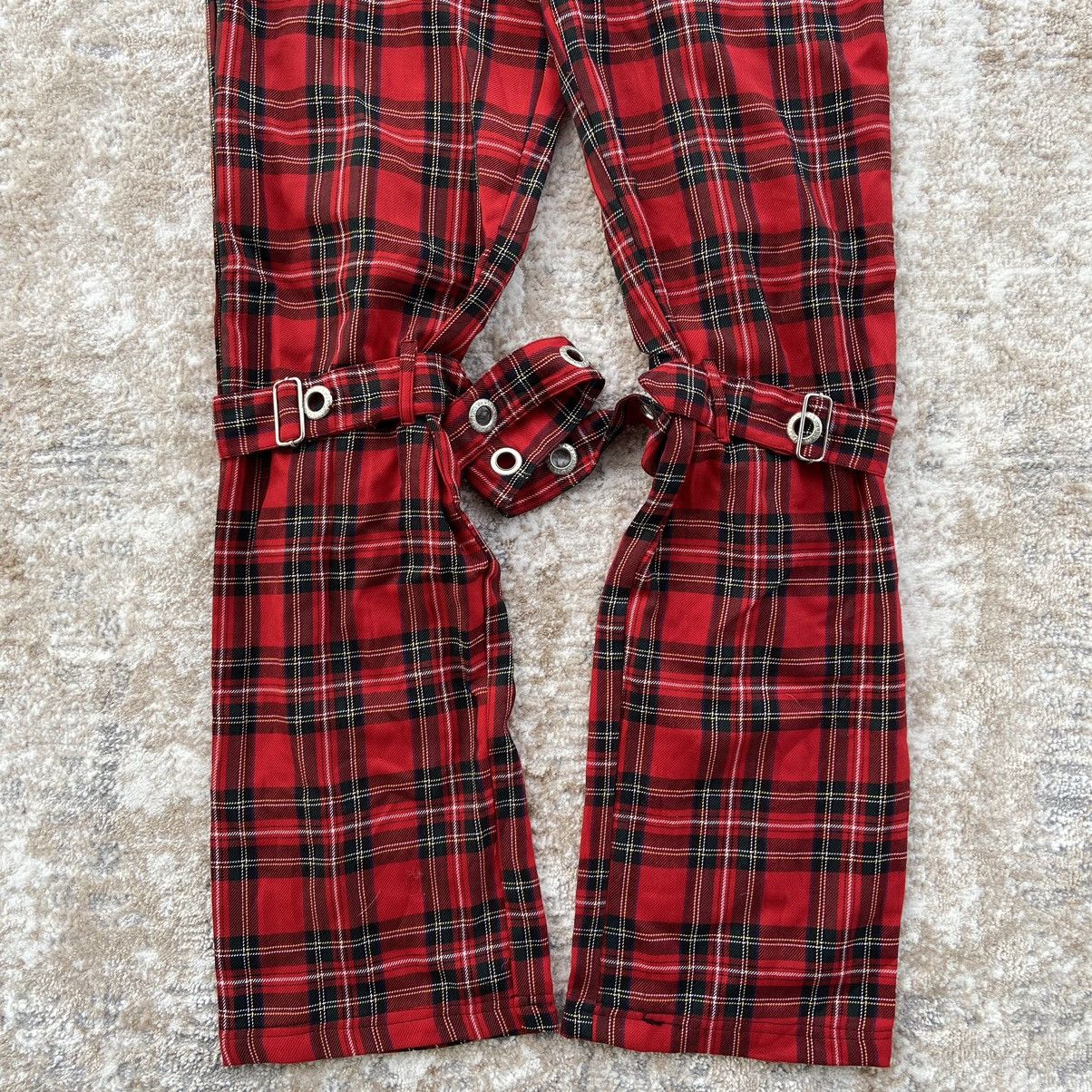 Japanese Brand × Seditionaries 90's Mad Punk Seditionaries Tartan Bondage Pants Size US 29 - 2 Thumbnail