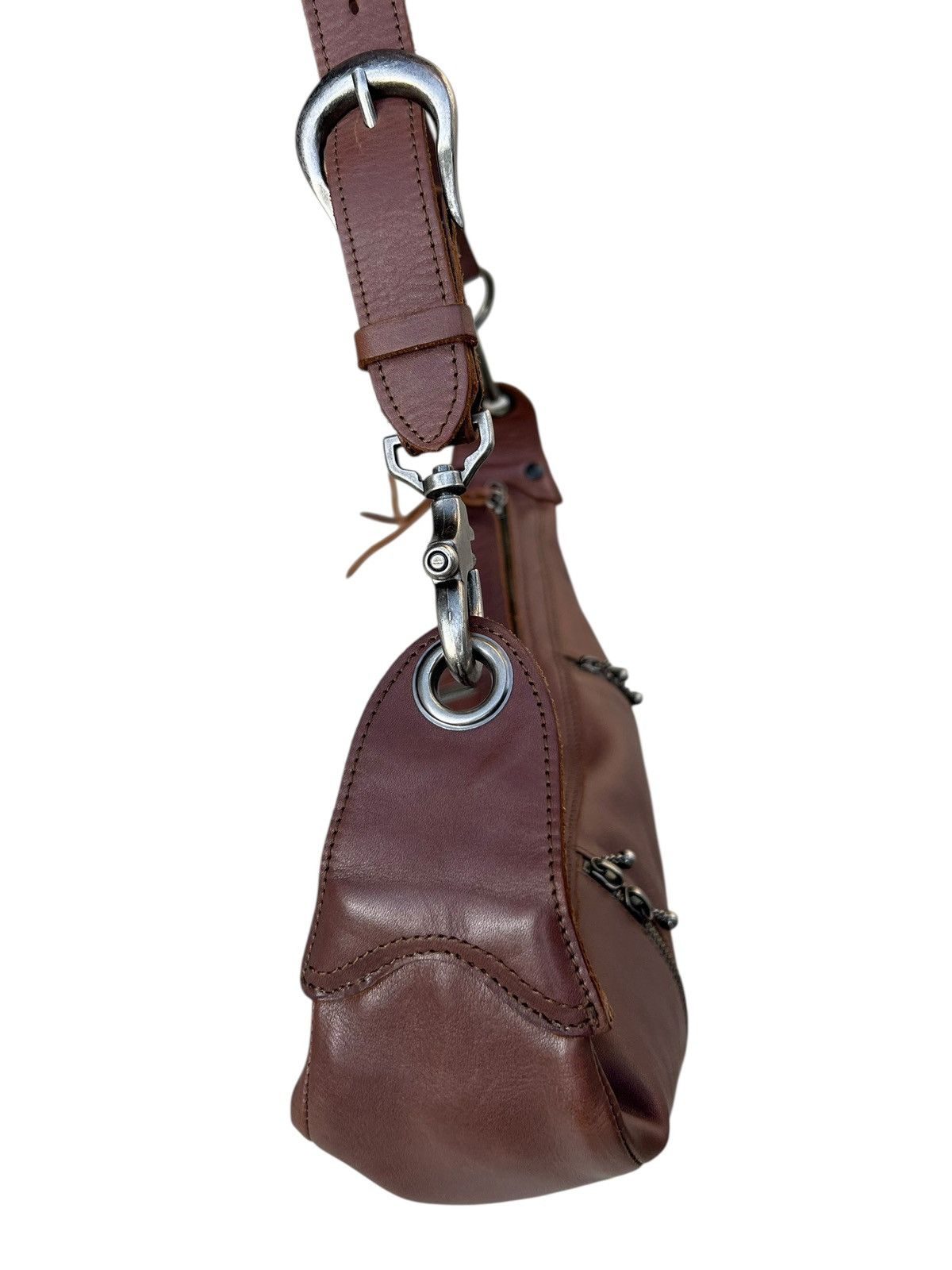 Alfredo Bannister × Leather Alfredo Bannister Patina Leather Multi Pocket Banana Bag Size ONE SIZE - 15 Thumbnail