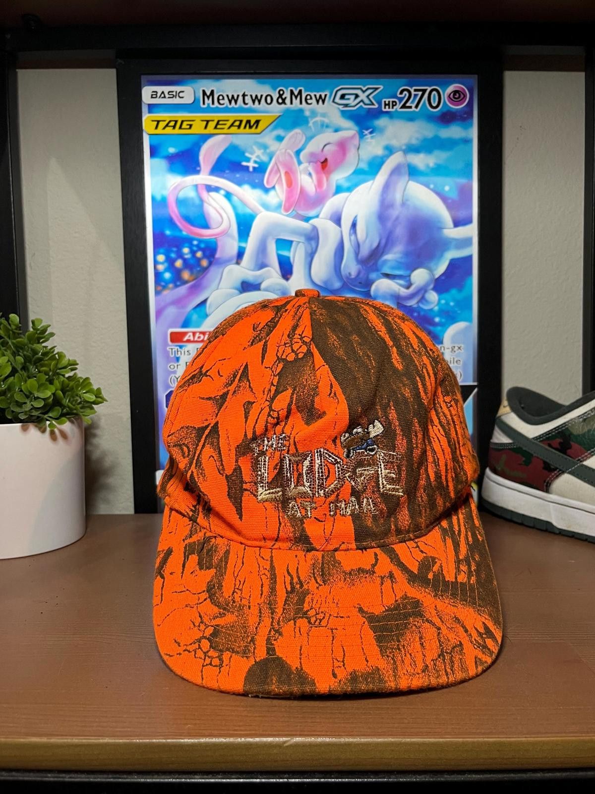 Unknown London Vintage Orange and Black Camouflage Adjustable Snapback Hat Size ONE SIZE - 1 Thumbnail