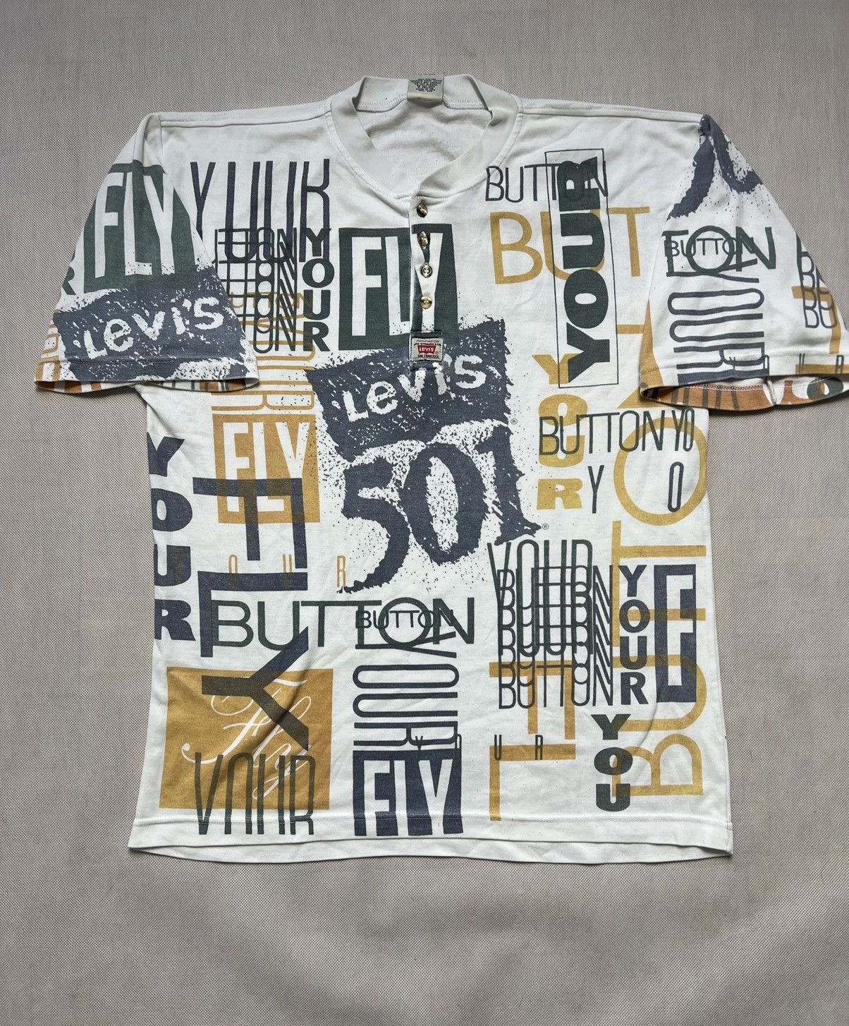 Levi's Tshirt Levi’s 501 vintage 90’s multi logo Size US L / EU 52-54 / 3 - 2 Thumbnail