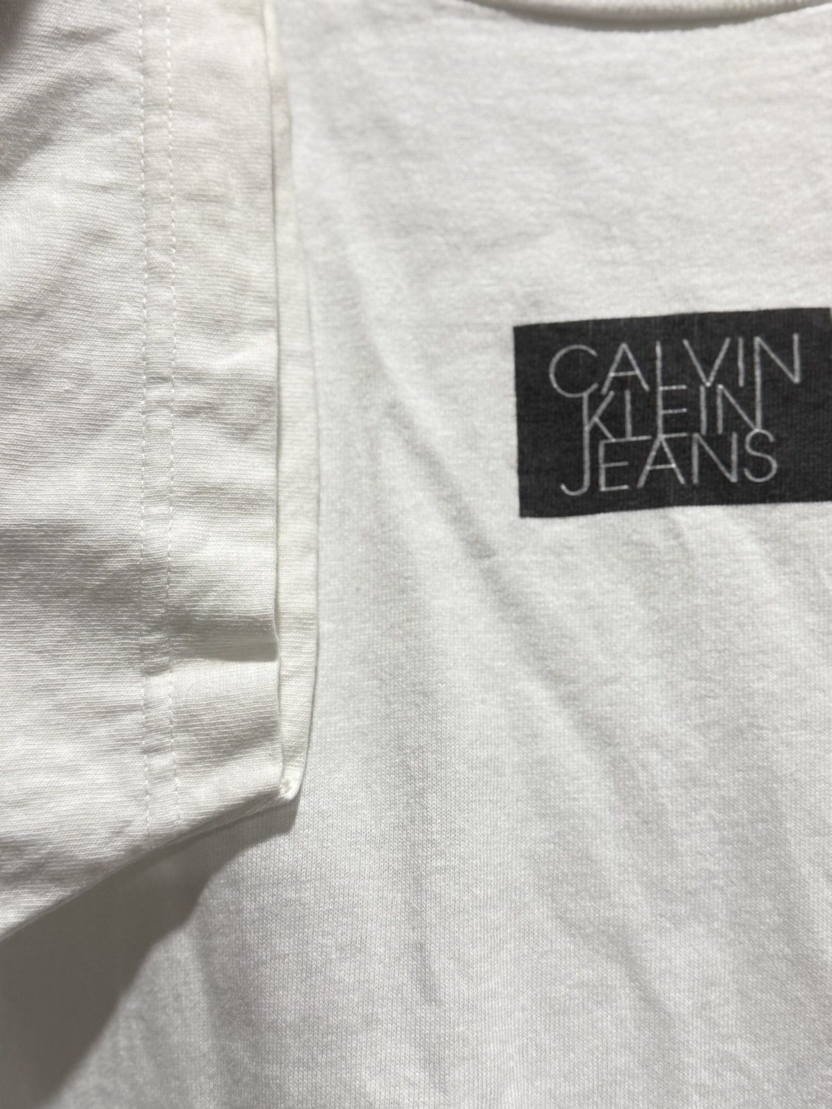 Calvin Klein × Vintage Vintage 90s Calvin Klein Jeans Box Canter Usa Tee Size US M / EU 48-50 / 2 - 6 Thumbnail