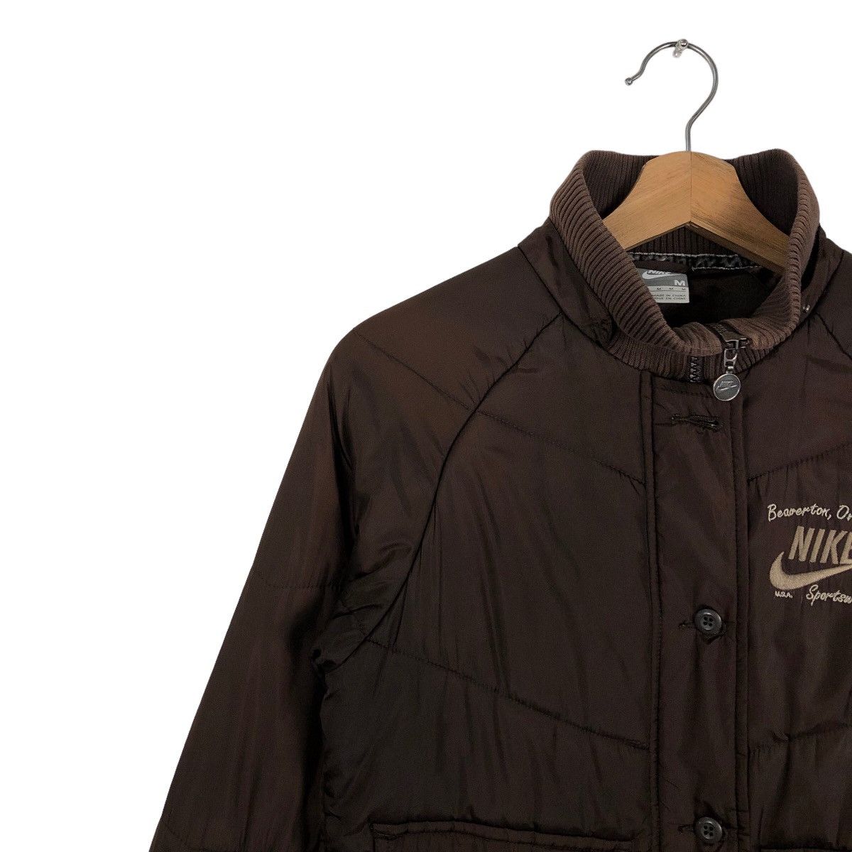 Nike 🔥90’s Vintage Bomber Jacket Nike Quilted Big Logo Size US M / EU 48-50 / 2 - 7 Thumbnail