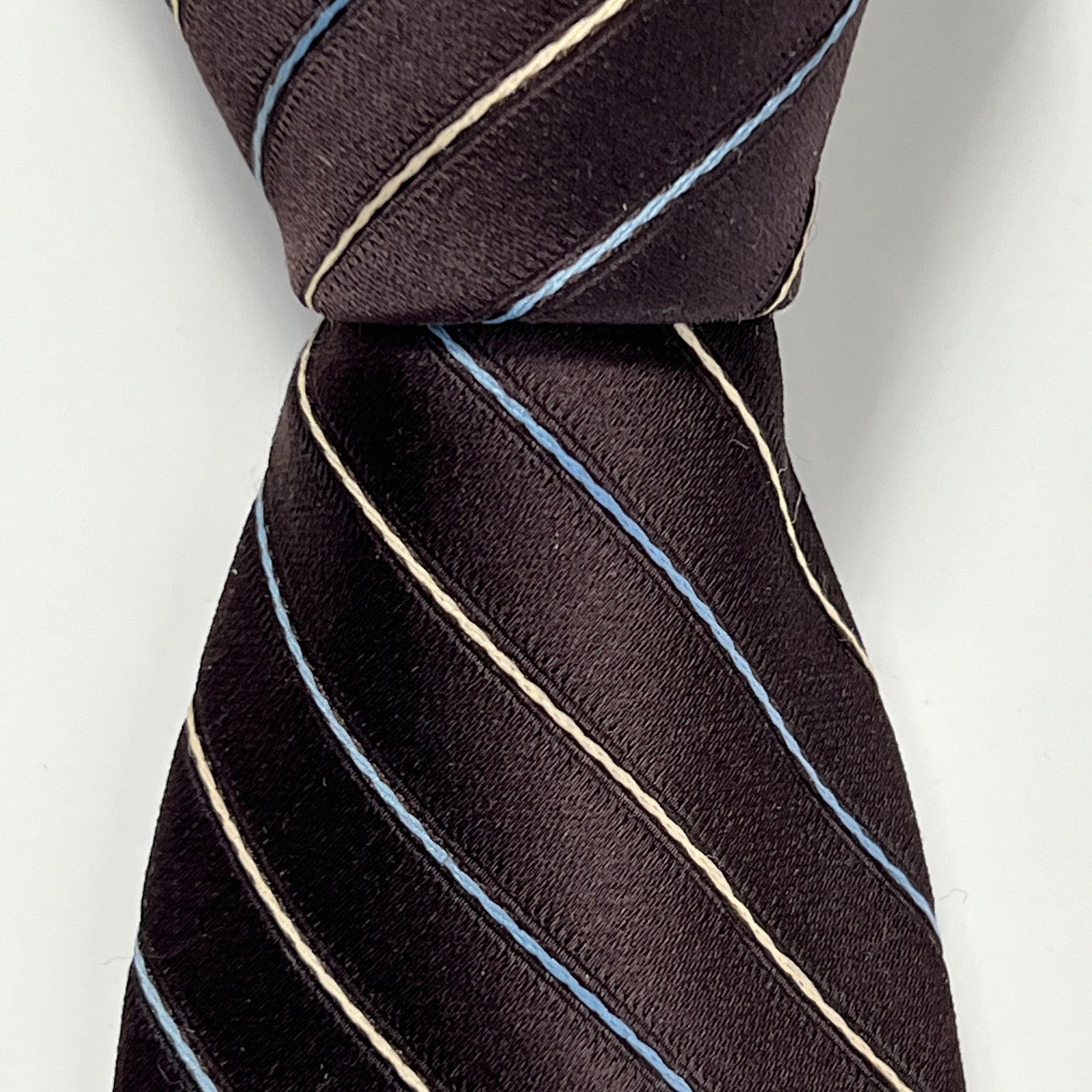 Givenchy Givenchy Gentlemen Paris Men's Tie Brown Blue White Necktie Size ONE SIZE - 1 Thumbnail