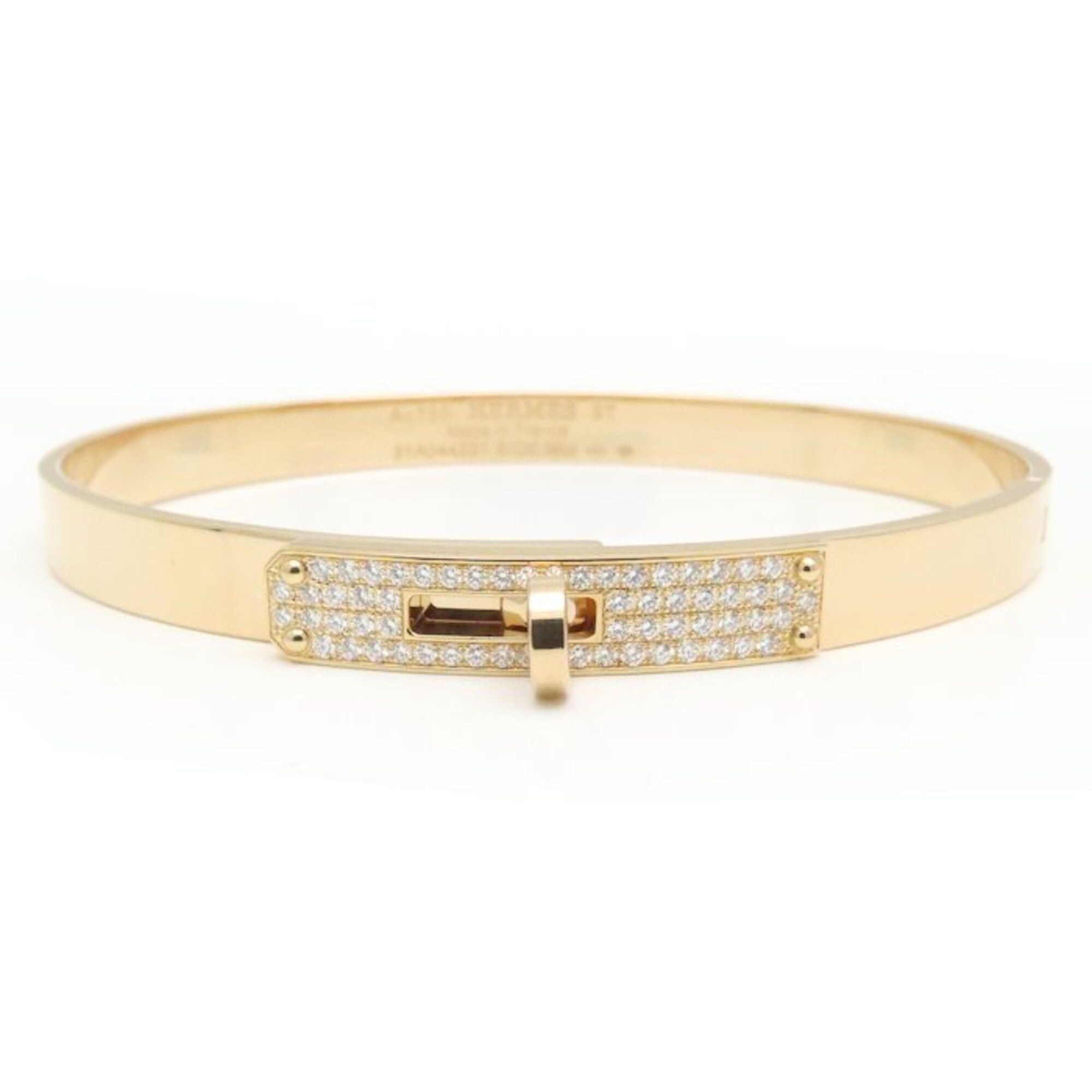 Hermes HERMES Kelly PM Bangle with Diamonds, 18K Pink Gold, Women's, H110013B00SH 295306 Size ONE SIZE - 1 Thumbnail
