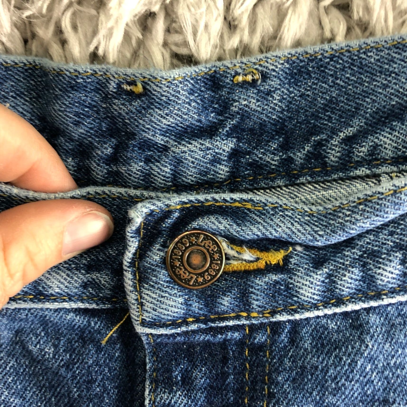Lee Lee Jeans High Rise Mom Womens Size 16 Petite Medium Wash Blue Denim Jeans Men's? Size 38" / US 16 / IT 52 - 7 Thumbnail