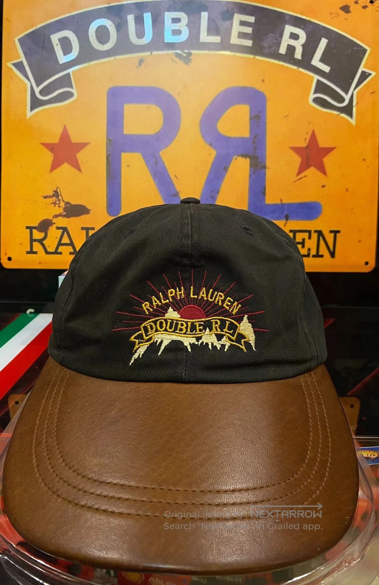 RRL Ralph Lauren Double RL Vintage Sunset Logo Cap. Size ONE SIZE - 1 Thumbnail