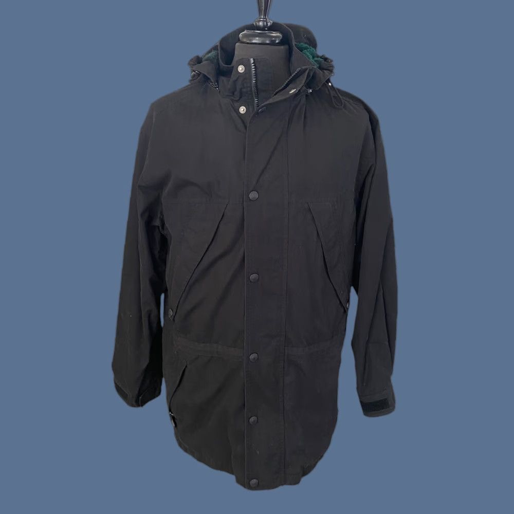 Eddie Bauer VINTAGE Eddie Bauer Mens Parka Jacket Hooded Fleece Lined Wool Blend 65% Poly 35% Cotton Black M Reg Mens Size US M / EU 48-50 / 2 - 1 Thumbnail