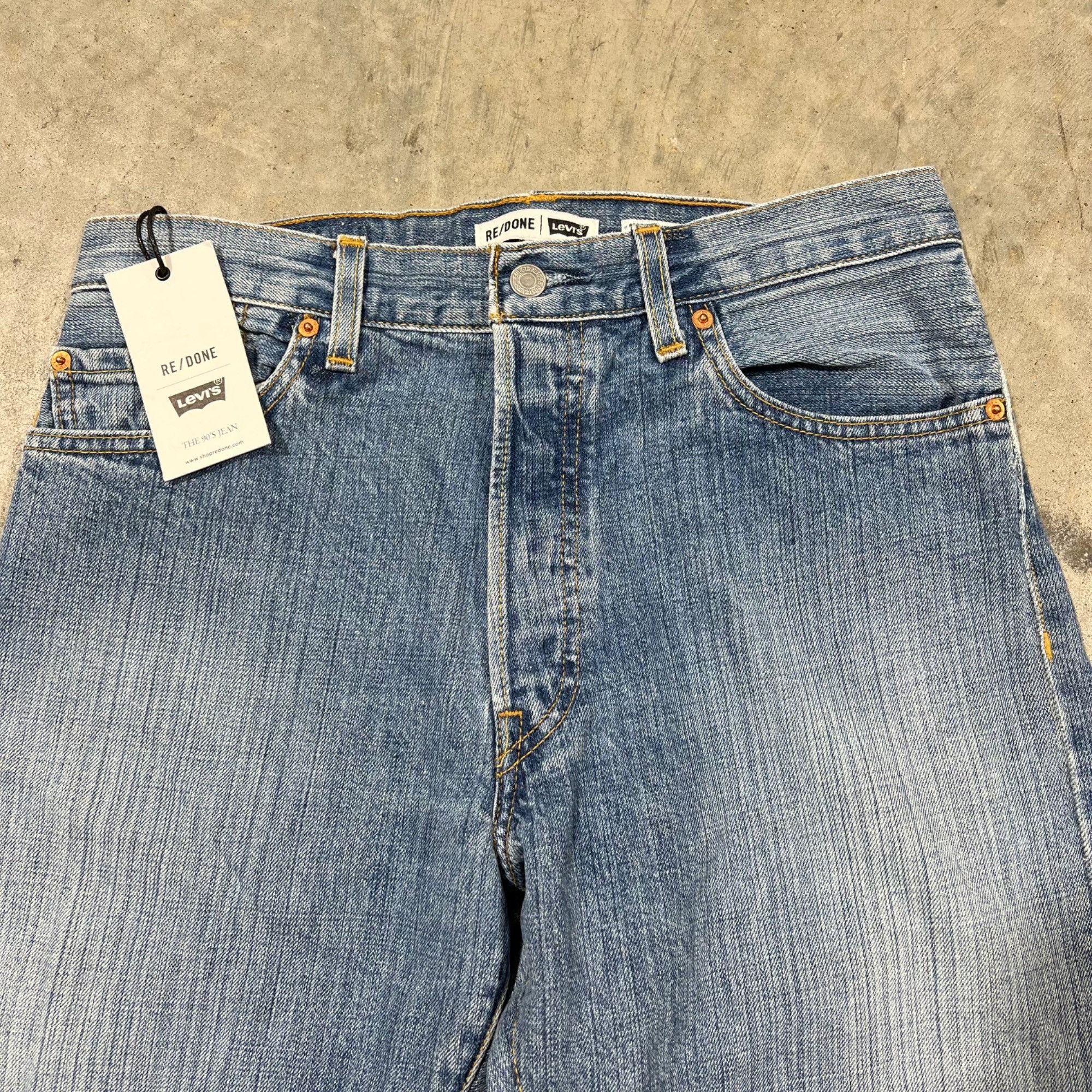 Levi's × RE/DONE $395 NWT RE/DONE x LEVI'S 90s INDIGO JEANS SZ 29 Size 29" - 4 Thumbnail