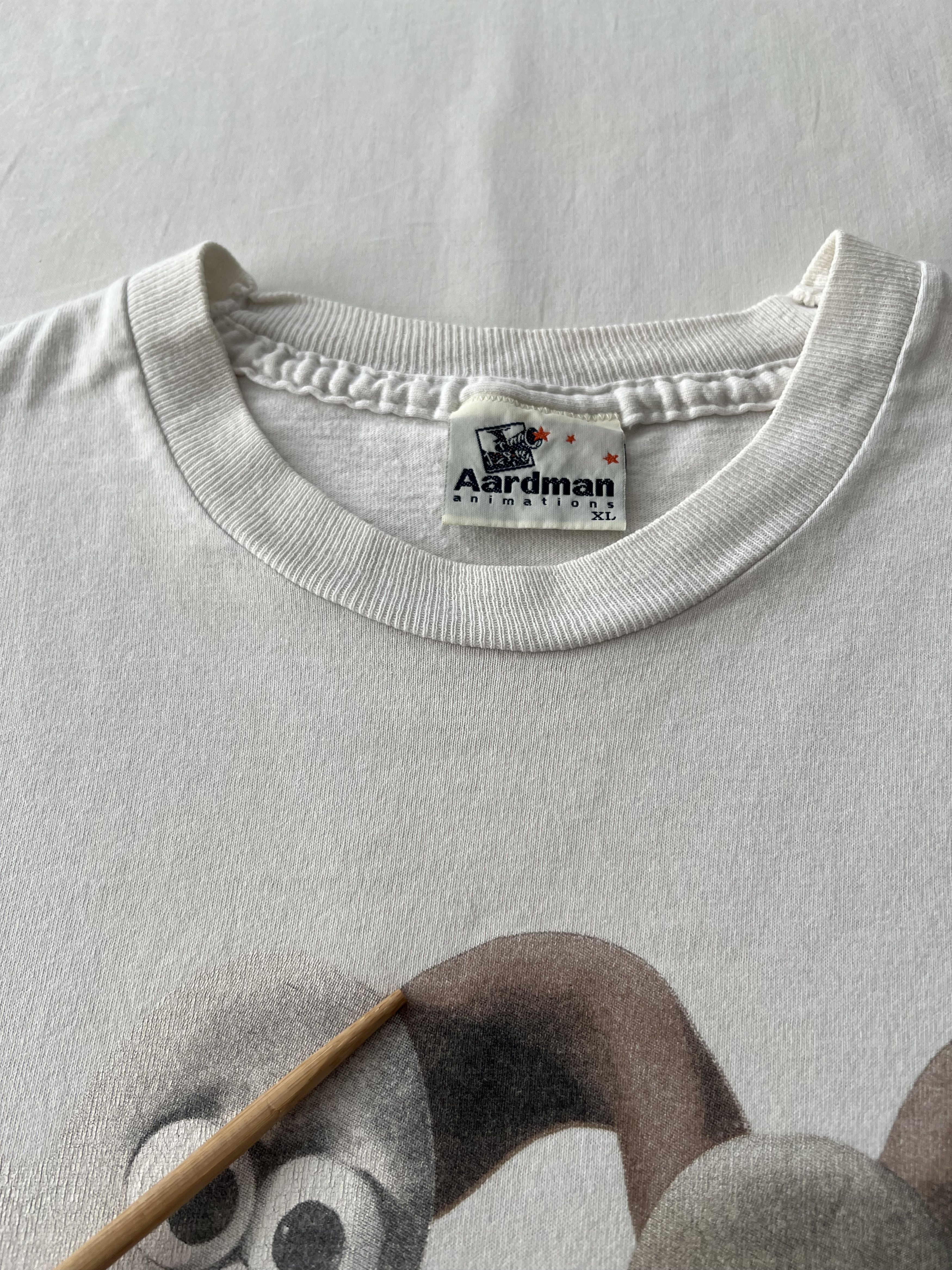 Cartoon Network Vintage 1989 Wallace and Gromit Cartoon White T-shirt Size US XL / EU 56 / 4 - 13 Thumbnail