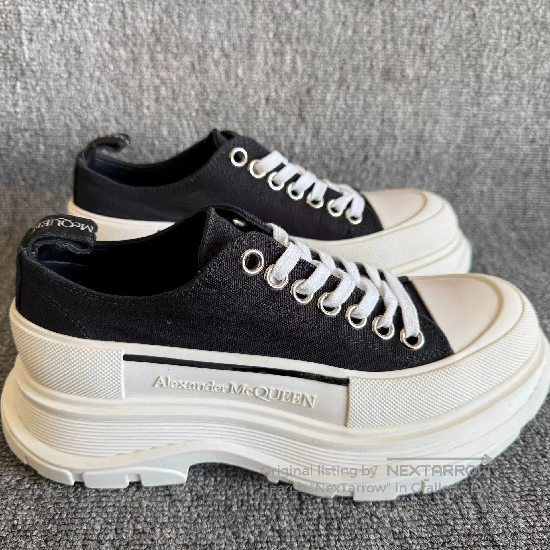 Alexander McQueen Alexander McQueen Platform Canvas Shoes. Size US 7 / IT 37 - 6 Thumbnail