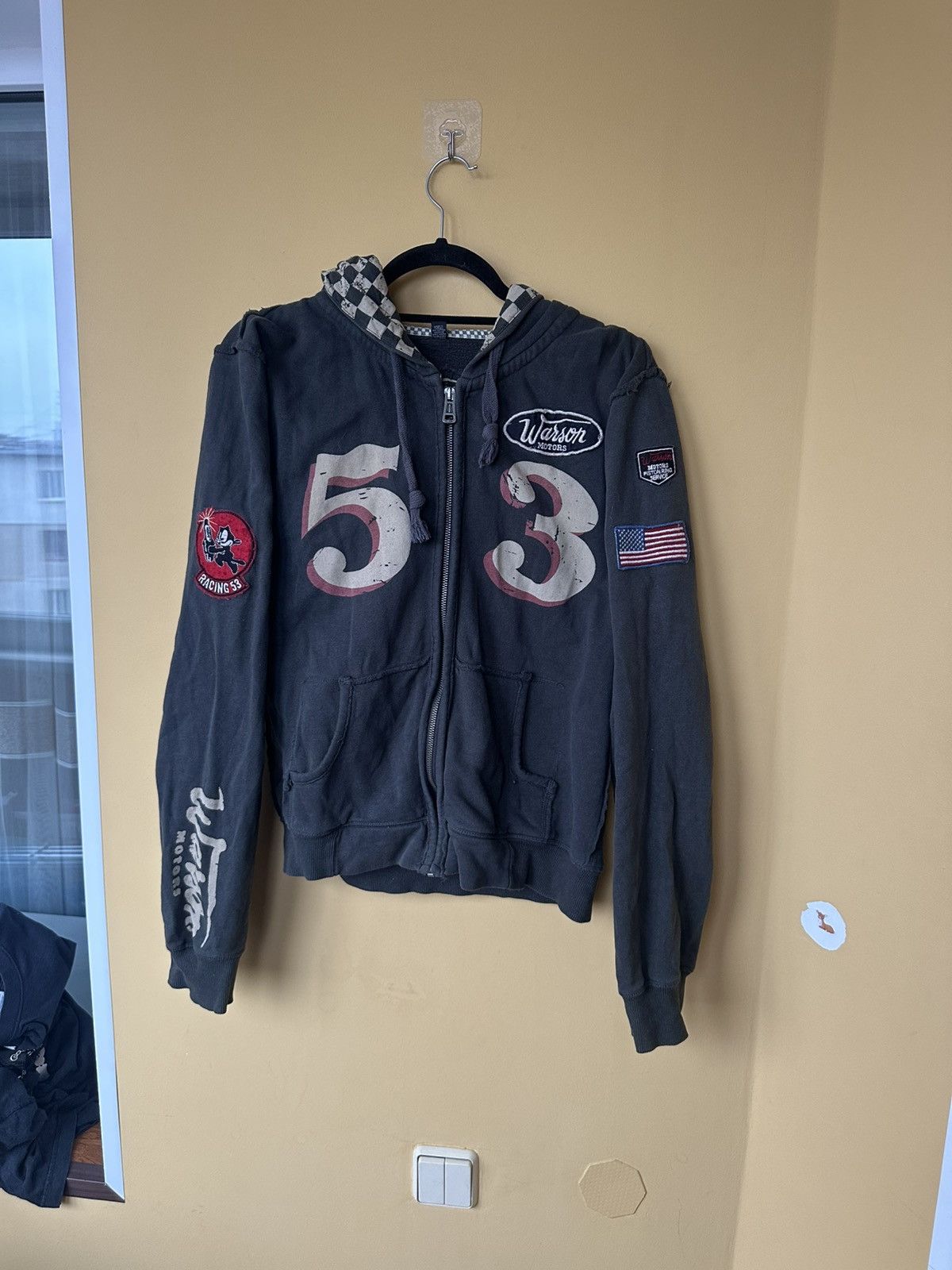 Vintage Vintage Carbon Hoodie By Warson Motors Size US XL / EU 56 / 4 - 1 Thumbnail