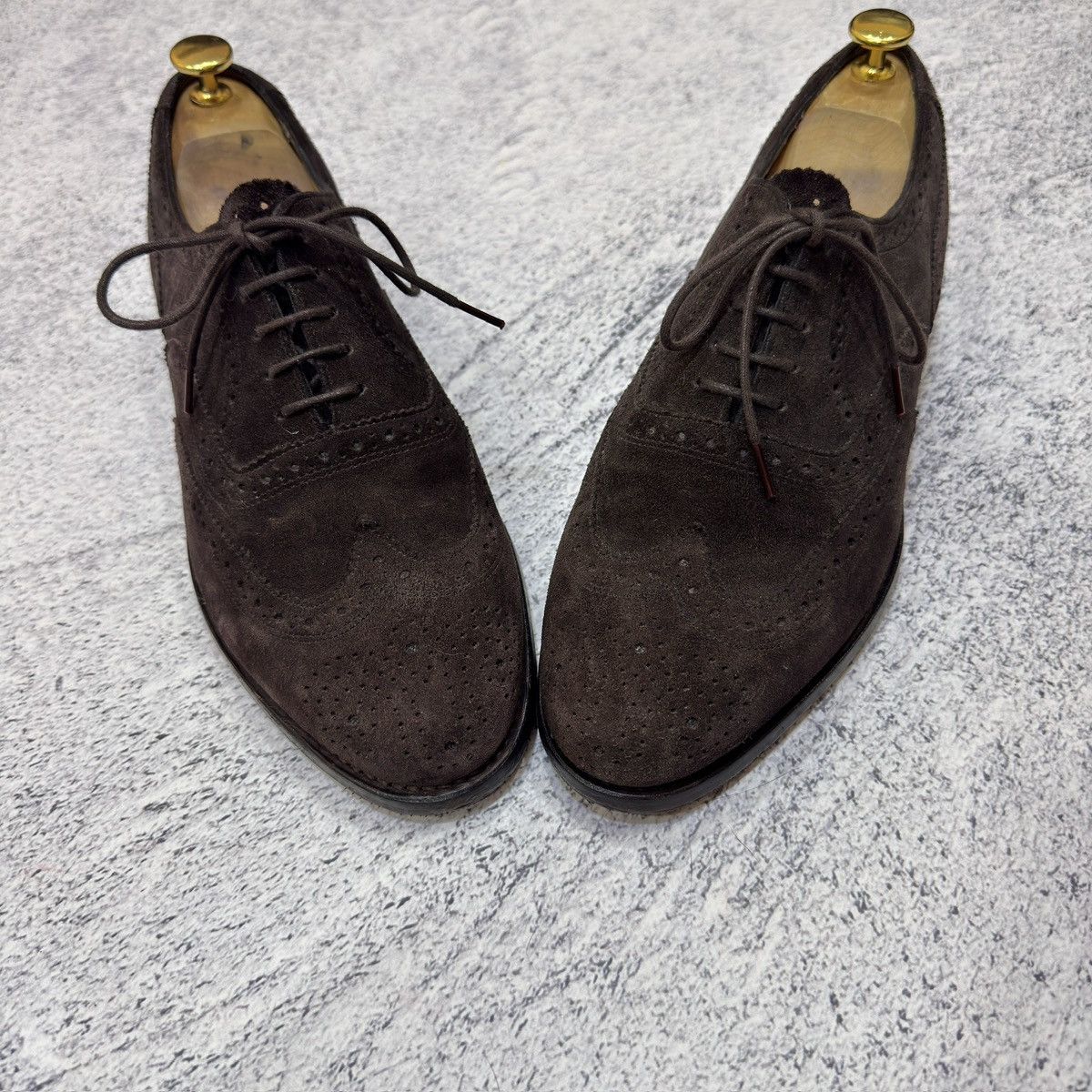 Floris van Bommel Floris Van Bommel Dark Brown Suede Oxfords Brogues US8 UK7H Size US 8 / EU 41 - 8 Thumbnail