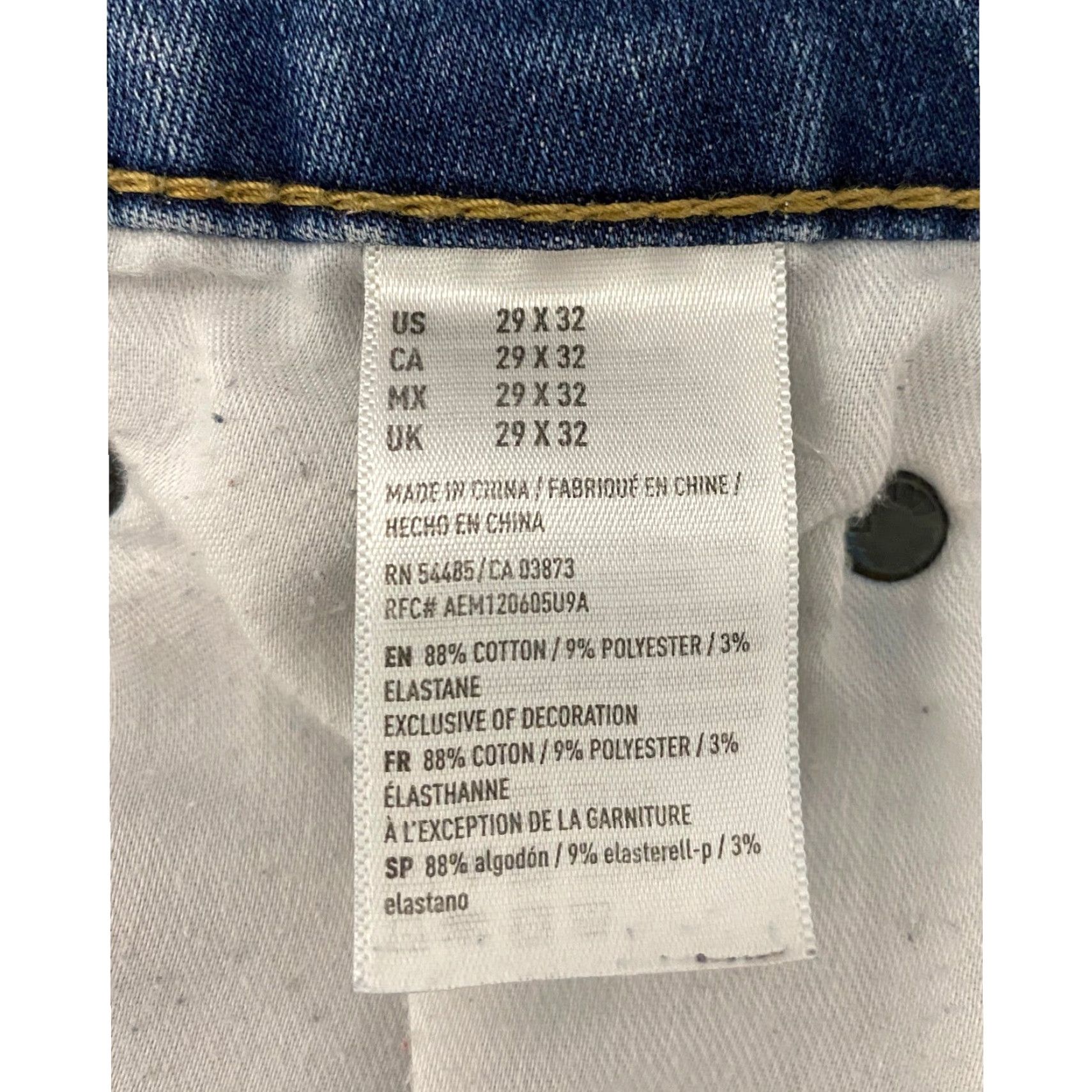 American Eagle Outfitters American Eagle Jeans Men's Slim Flex 29x32 Ripped Distressed Denim Acid Wash Size US 29 - 4 Thumbnail