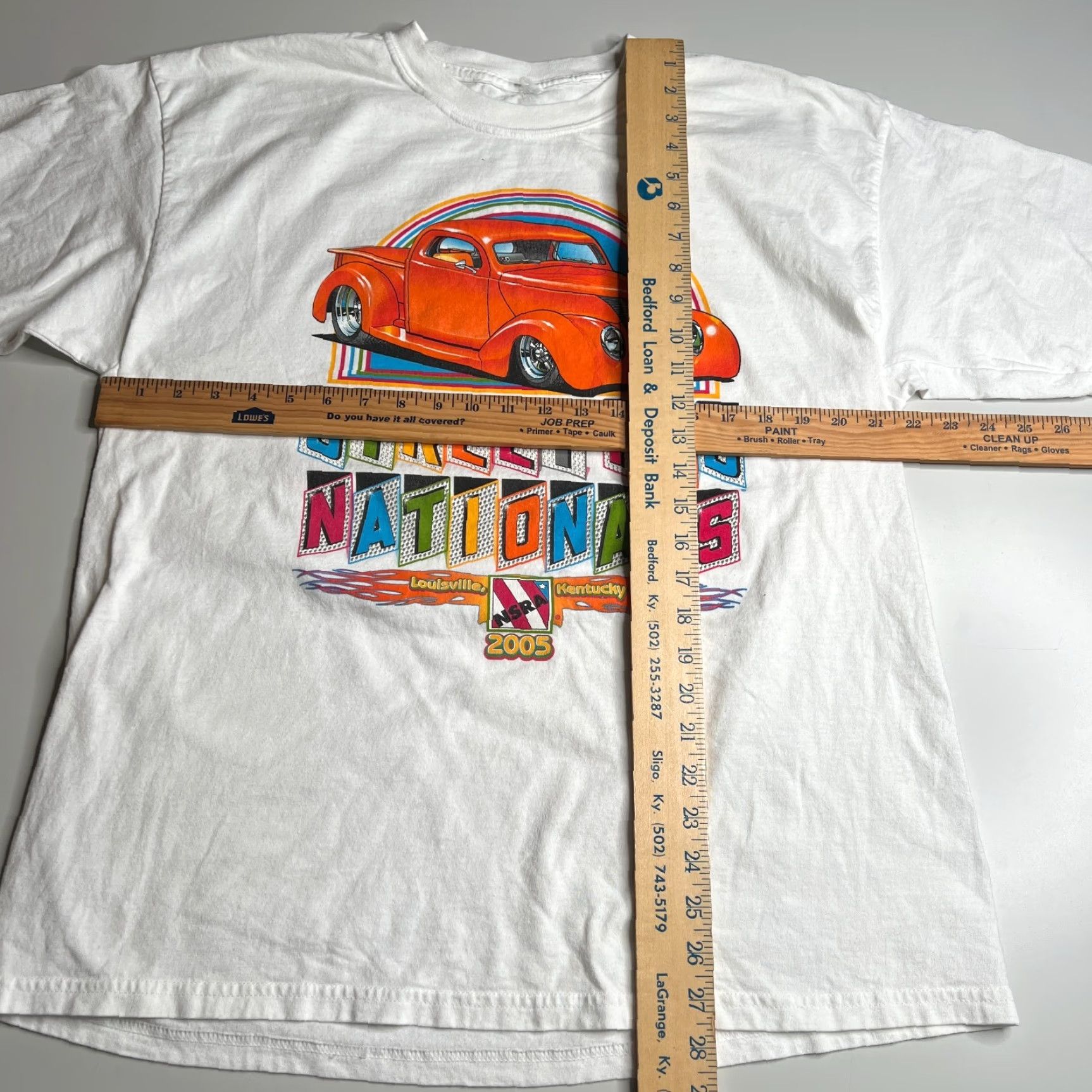 Fruit Of The Loom VINTAGE Fruit of the Loom T-Shirt Classic Car Street Rod Nationals White XL Men Cotton Crew Neck Short Sleeve Car Theme 2005 Size US XL / EU 56 / 4 - 2 Thumbnail