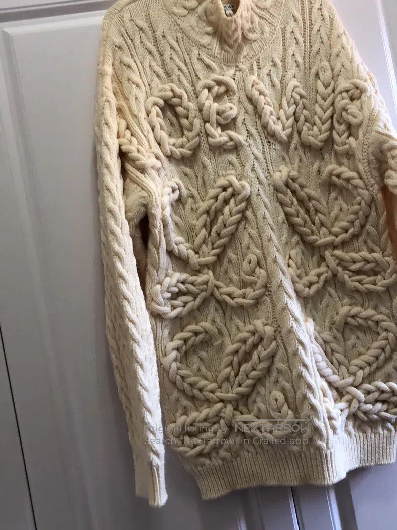 Loewe Loewe Cable knit wool sweater dress Size M / US 6-8 / IT 42-44 - 7 Thumbnail