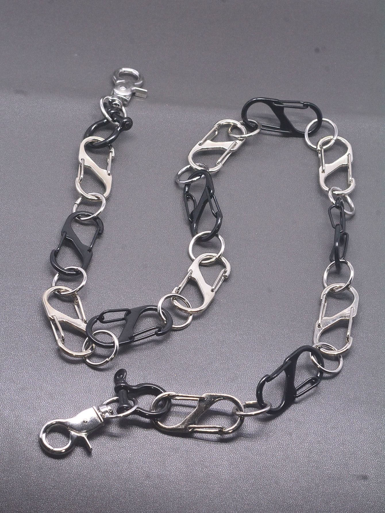 Japanese Brand × Jewelry 29-Inch Two-Tone Black Silver Pants Wallet Chain Size ONE SIZE - 1 Thumbnail