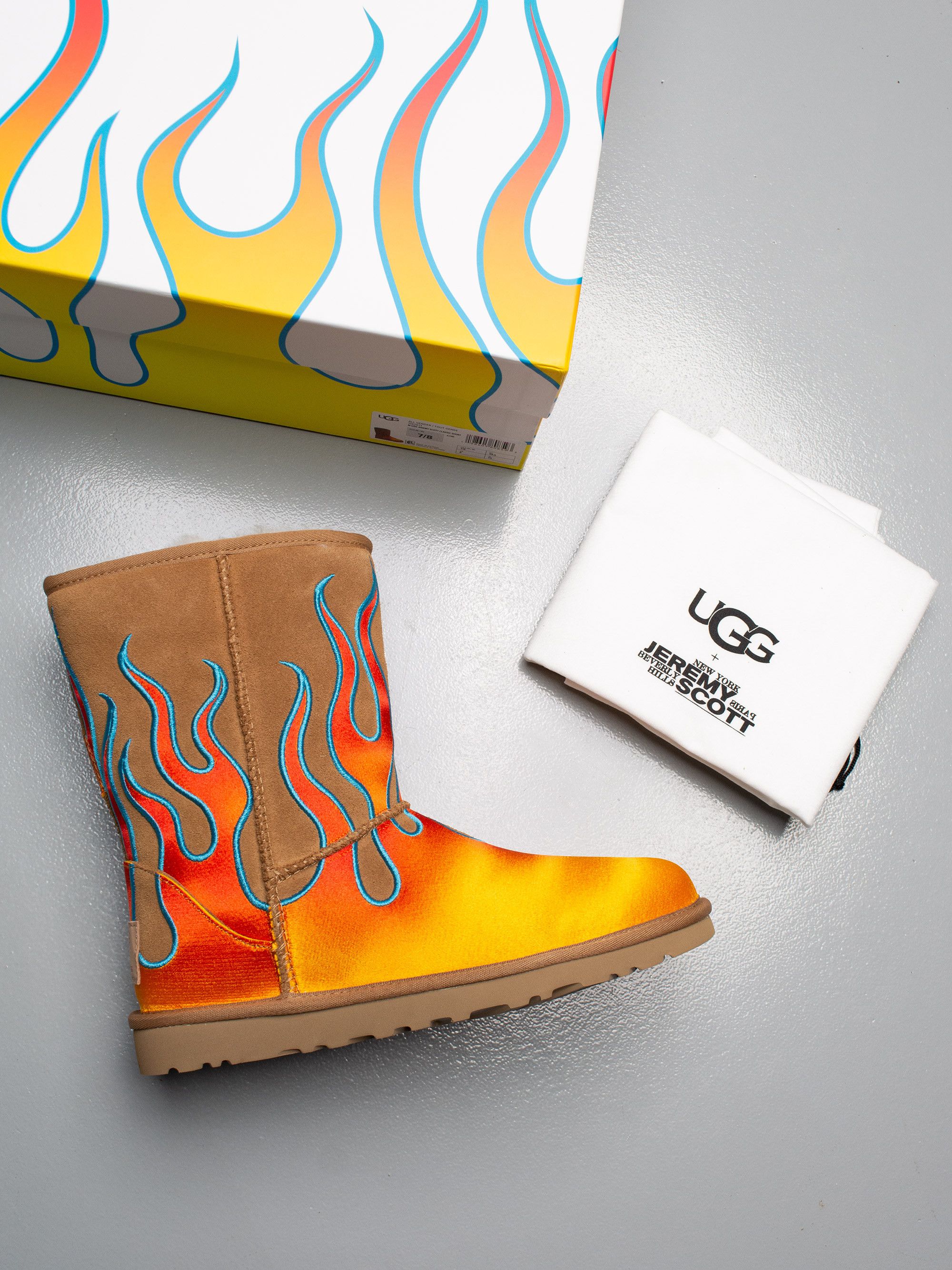 Jeremy Scott UGG X Jeremy Scott 2025 Classic Short Flames Boots Size US 9.5 / IT 39.5 - 1 Thumbnail
