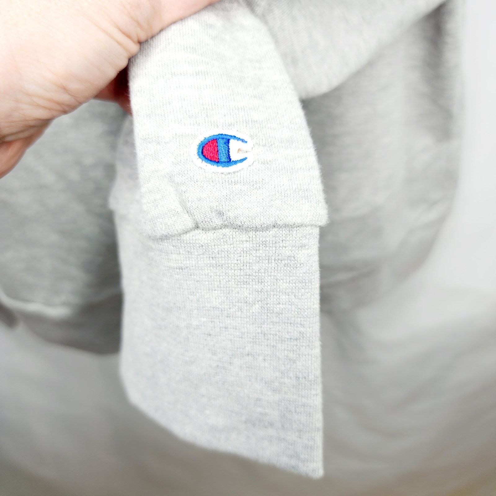 Champion Champion Gray Hooded Long Sleeve Pull Over Sweatshirt Size XXL / US 16-18 / IT 52-54 - 6 Thumbnail