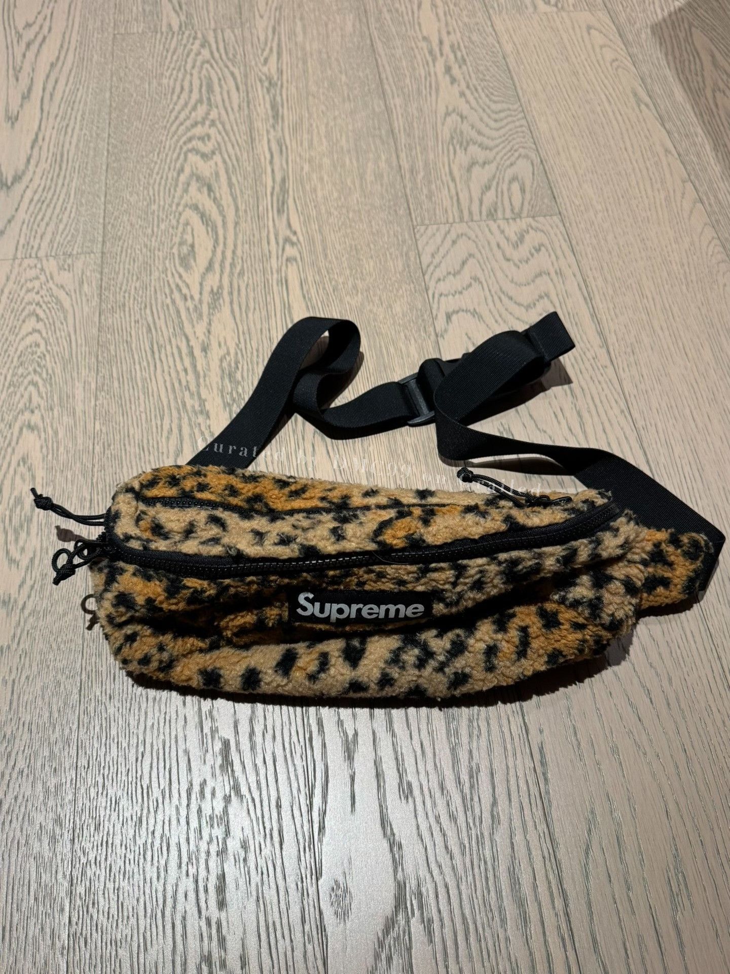 Supreme Supreme White fleece leopard backpack bag | Grailed