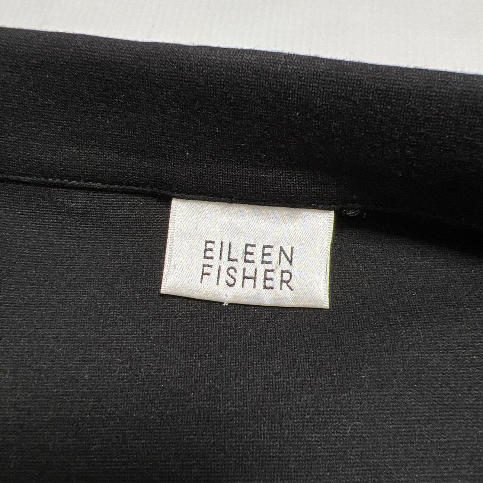 Eileen Fisher Eileen Fisher Black Stretch Blazer Pockets USA Size L Size L / US 10 / IT 46 - 4 Thumbnail