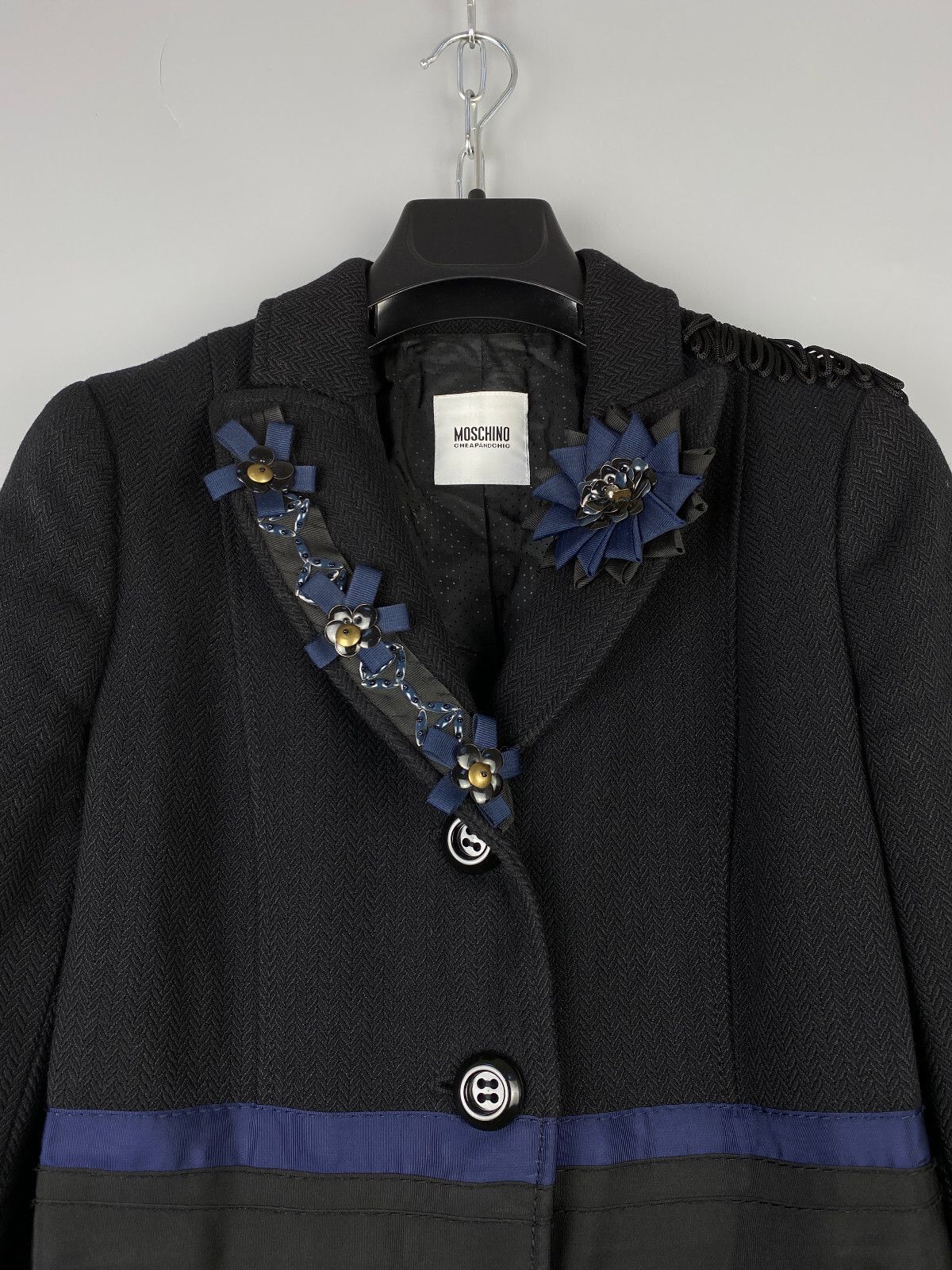 Moschino Moschino Cheap Chic Womens Wool Floral Button Coat Size M / US 6-8 / IT 42-44 - 3 Thumbnail
