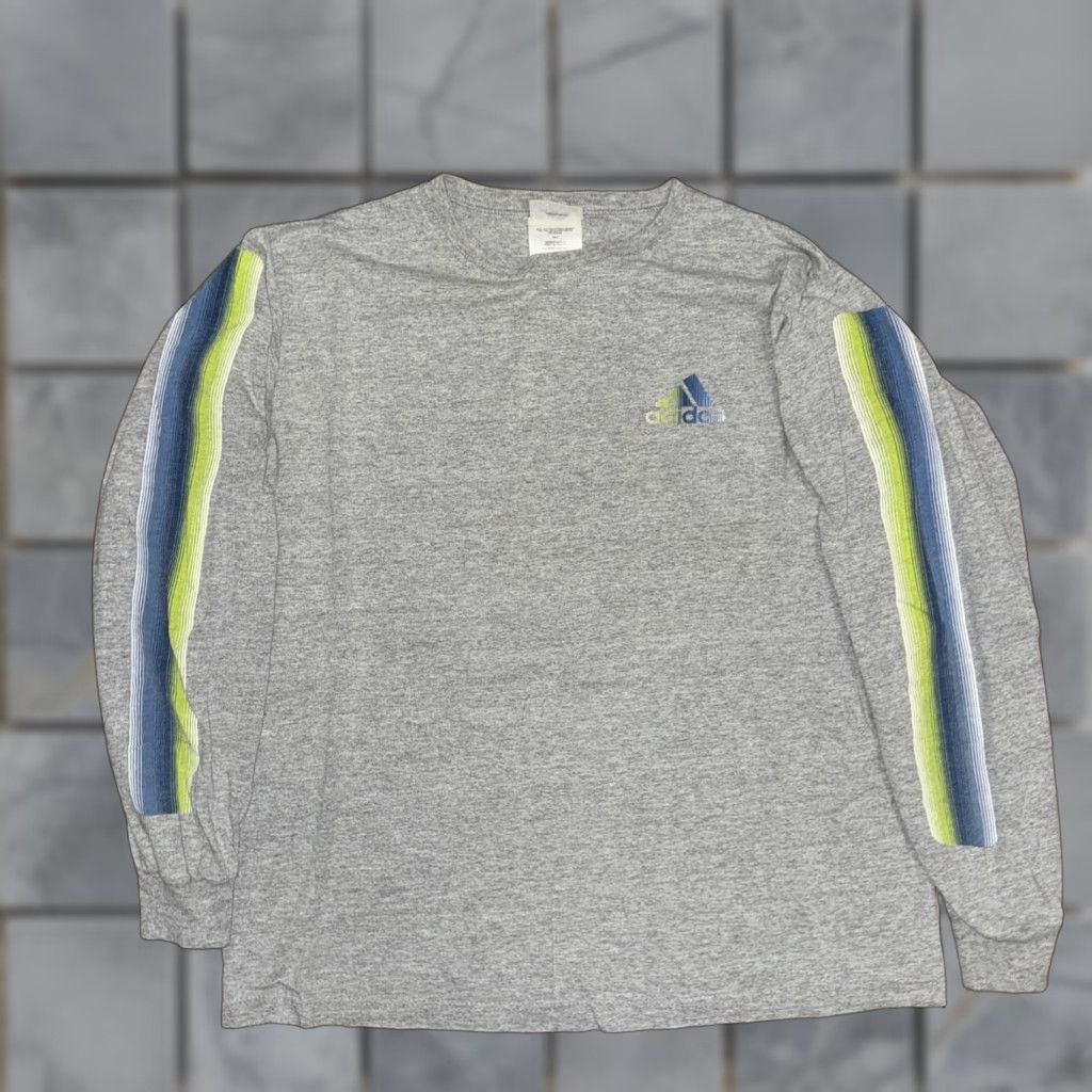 Adidas VINTAGE adidas Long Sleeve Shirt Mens M Grey 20x24 Adidas Shirt Long Sleeve Mens Grey 20x24 Size US M / EU 48-50 / 2 - 1 Thumbnail