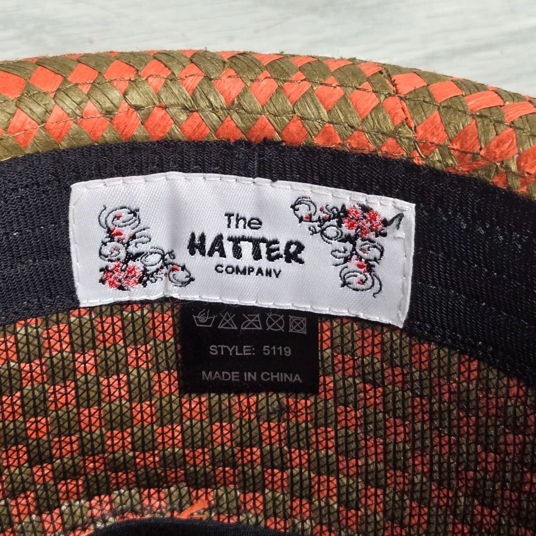 Vintage The Hatter Co. Fedora Hat Men One Size Orange Straw Classic Cuban Style Size ONE SIZE - 5 Thumbnail