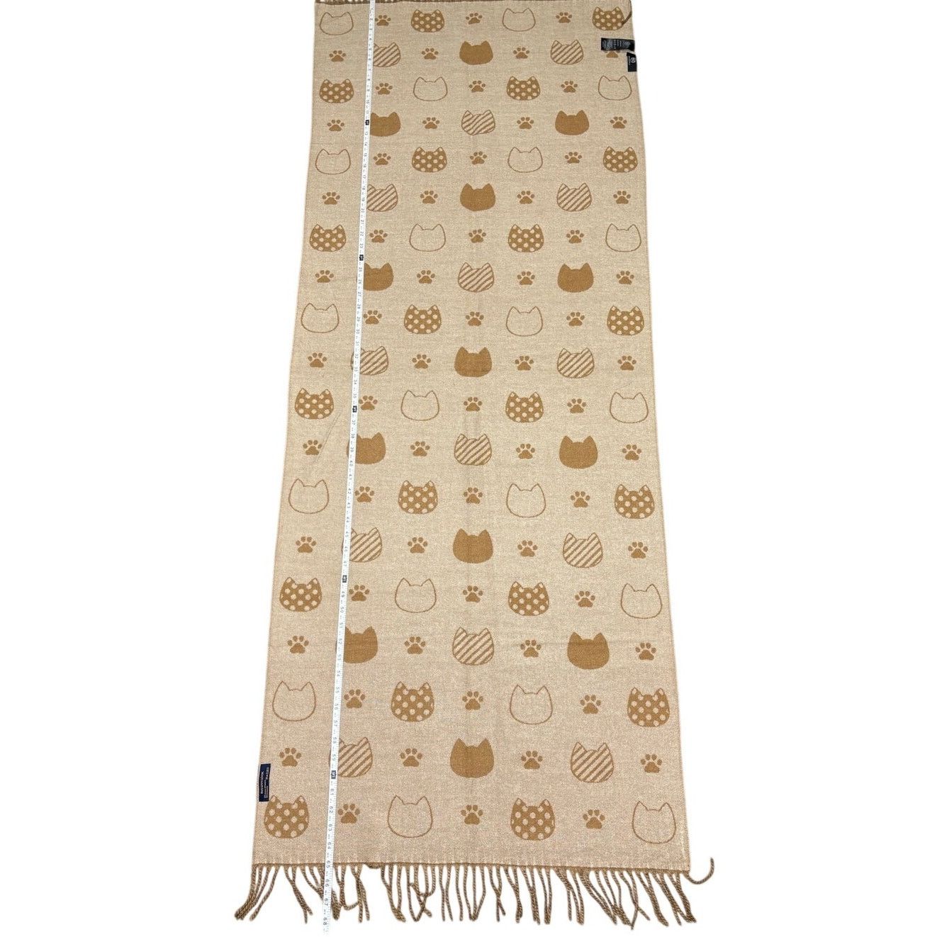 Other Luxurious Silkapli Cashmere Cat Themed Double-Sided Scarf Size ONE SIZE - 1 Thumbnail