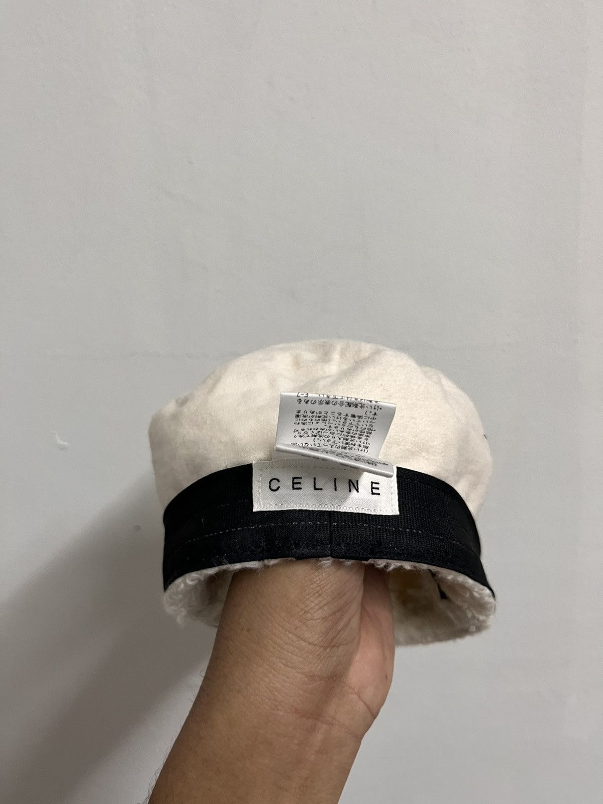 Celine White-cream Celine fluffy Hats Size ONE SIZE - 5 Thumbnail