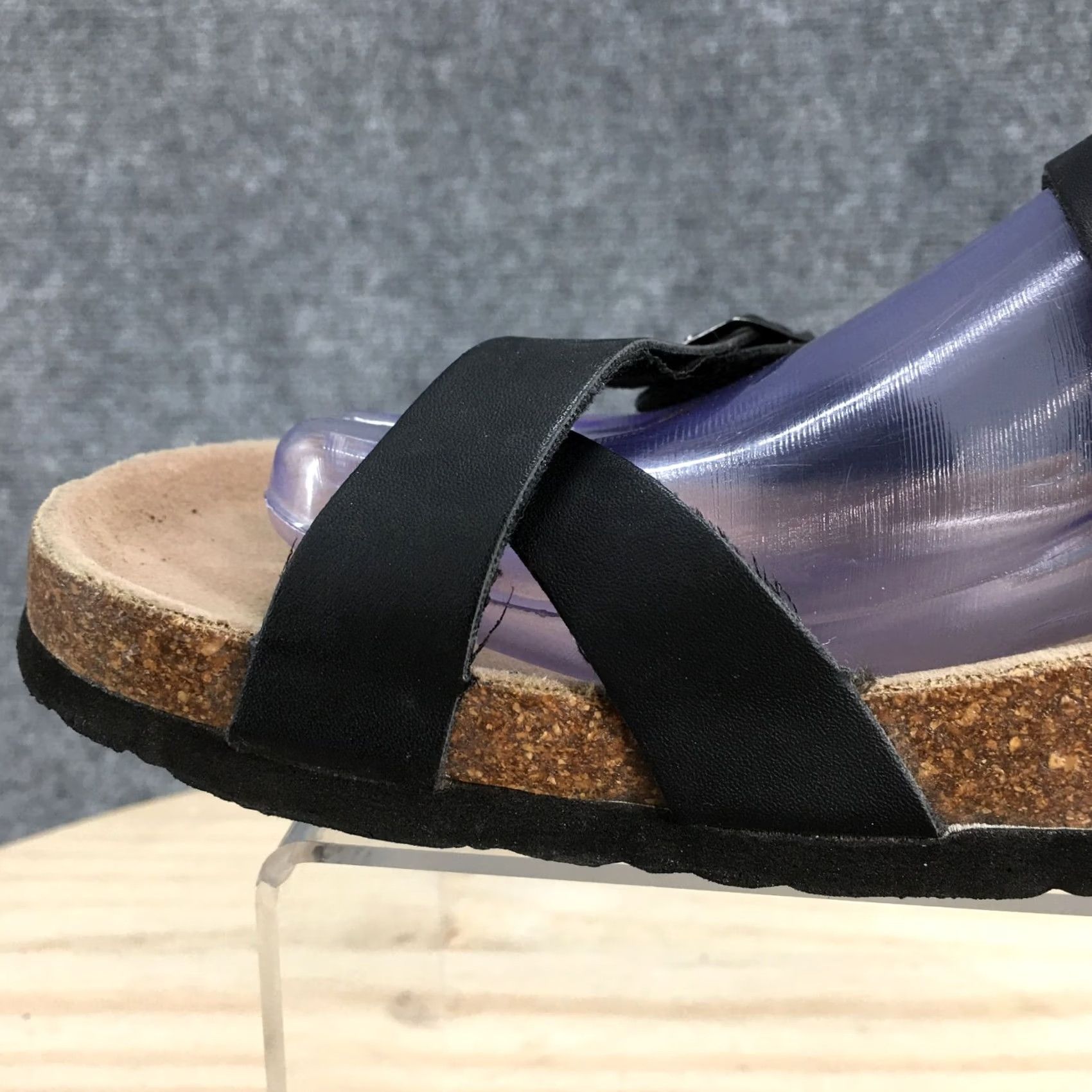 Vintage Arizona Jean Co Sandals Womens 9 Slip On Toe Loop Slide Flats Black Casual Flat Size 9 Women Shoes Size 30" / US 8 / IT 44 - 4 Thumbnail