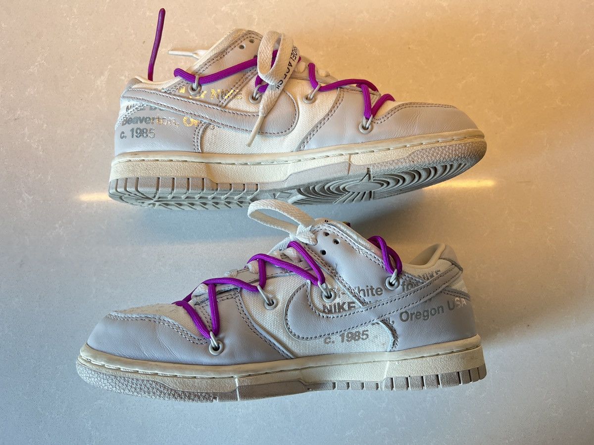 Nike × Off-White NIKE DUNK LOW OFF-WHITE LOT 28 Size US 6 / IT 36 - 2 Thumbnail