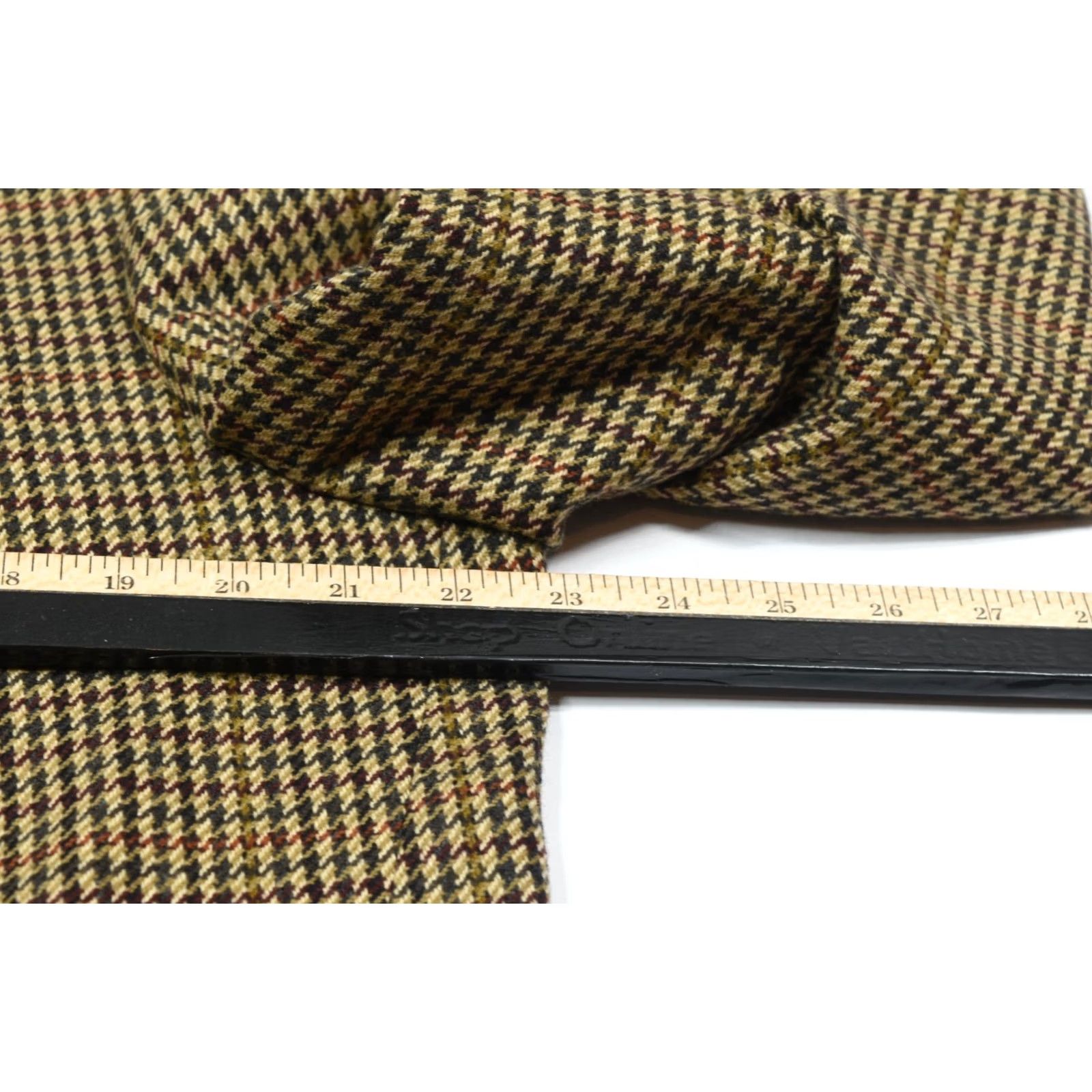 Faconnable Façonnable Blazer Mens L Long Brown Check Wool Cashmere 3-Button Plaid Notch Lapel Double-Vented Single-Breasted Jacket/Coat Size 42R - 7 Thumbnail