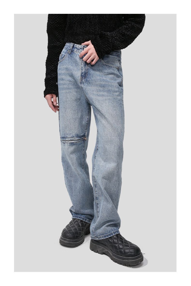 Japanese Brand Trendy street washed high street loose ripped jeans Size US 32 / EU 48 - 1 Thumbnail