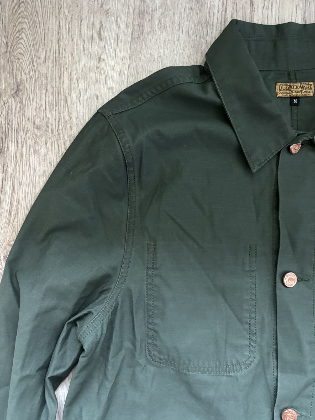 Other Dubbleware Chore Work Jacket Military Green Selvedge Workwea Size US M / EU 48-50 / 2 - 6 Thumbnail