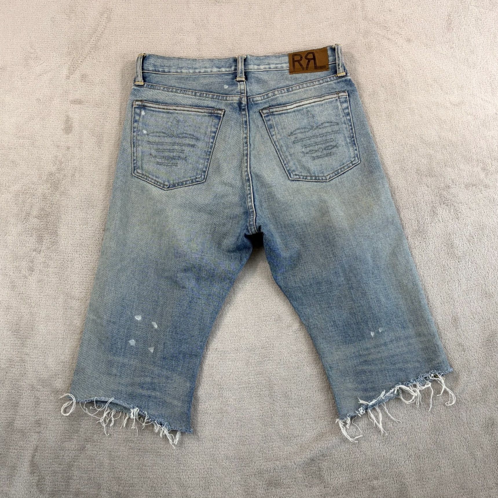 Vintage VINTAGE RRL Double-RL Cut-Off Jean Shorts Women 27 29 Blue Denim 80s 90s Embroidered Logo Boyfriend Short Pants Size 27" / US 4 / IT 40 - 6 Thumbnail