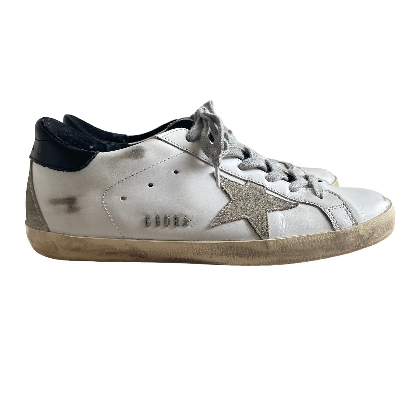 image of Golden Goose Super Star Distressed White Low Top Sneaker 39, Women's