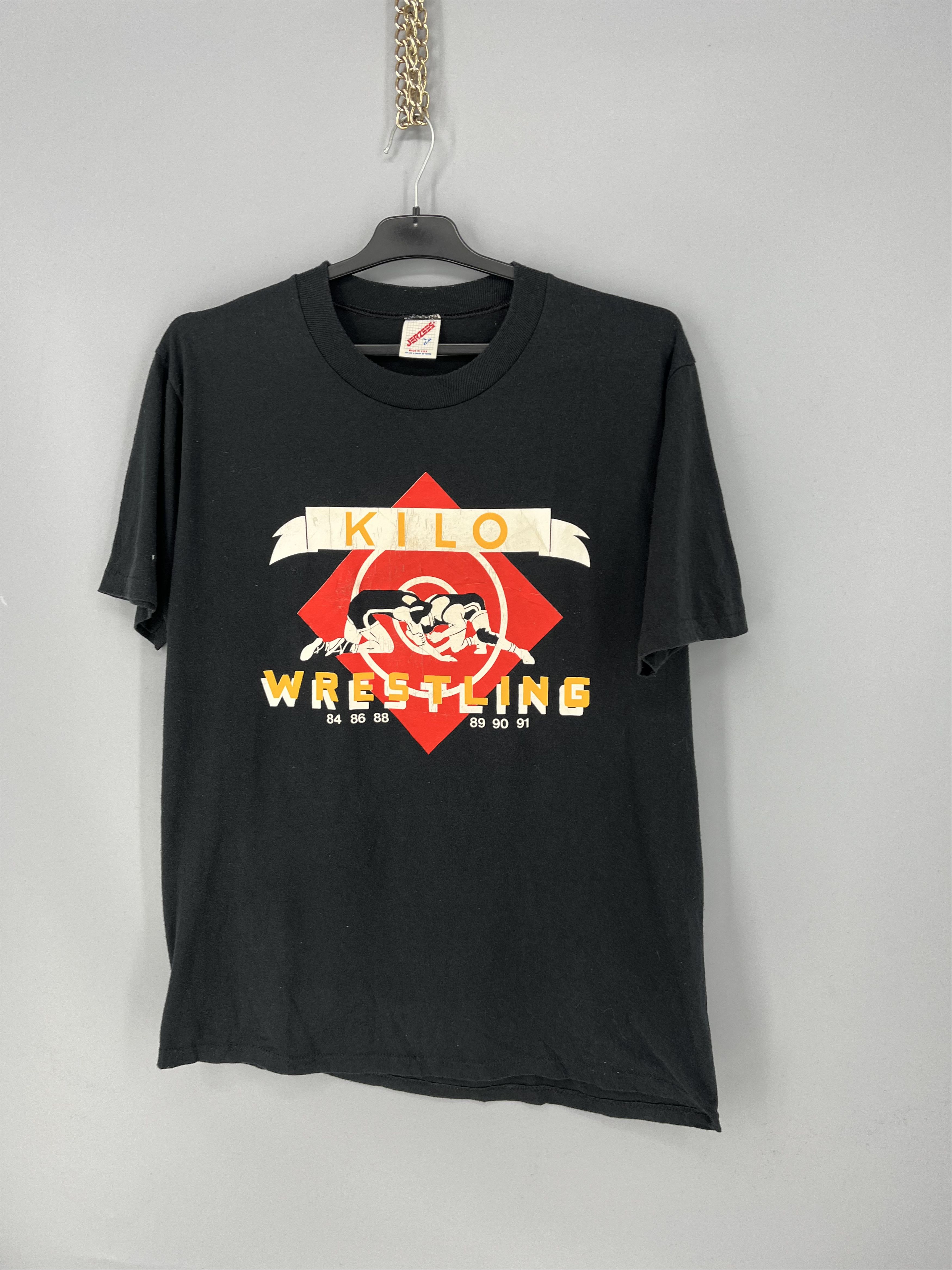 Vintage Vintage 90s Kilo School District Wrestling T-Shirt Size US L / EU 52-54 / 3 - 3 Thumbnail