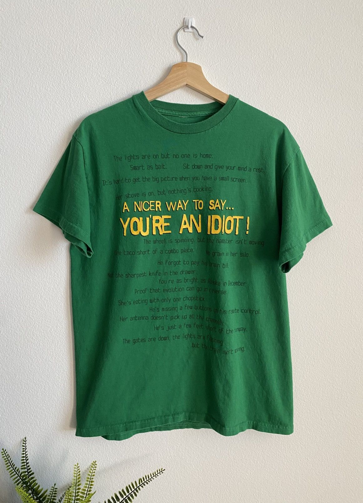 Vintage Y2K A Nicer Way to Say Youre an Idiot ! Funny Tee Size US L / EU 52-54 / 3 - 1 Thumbnail