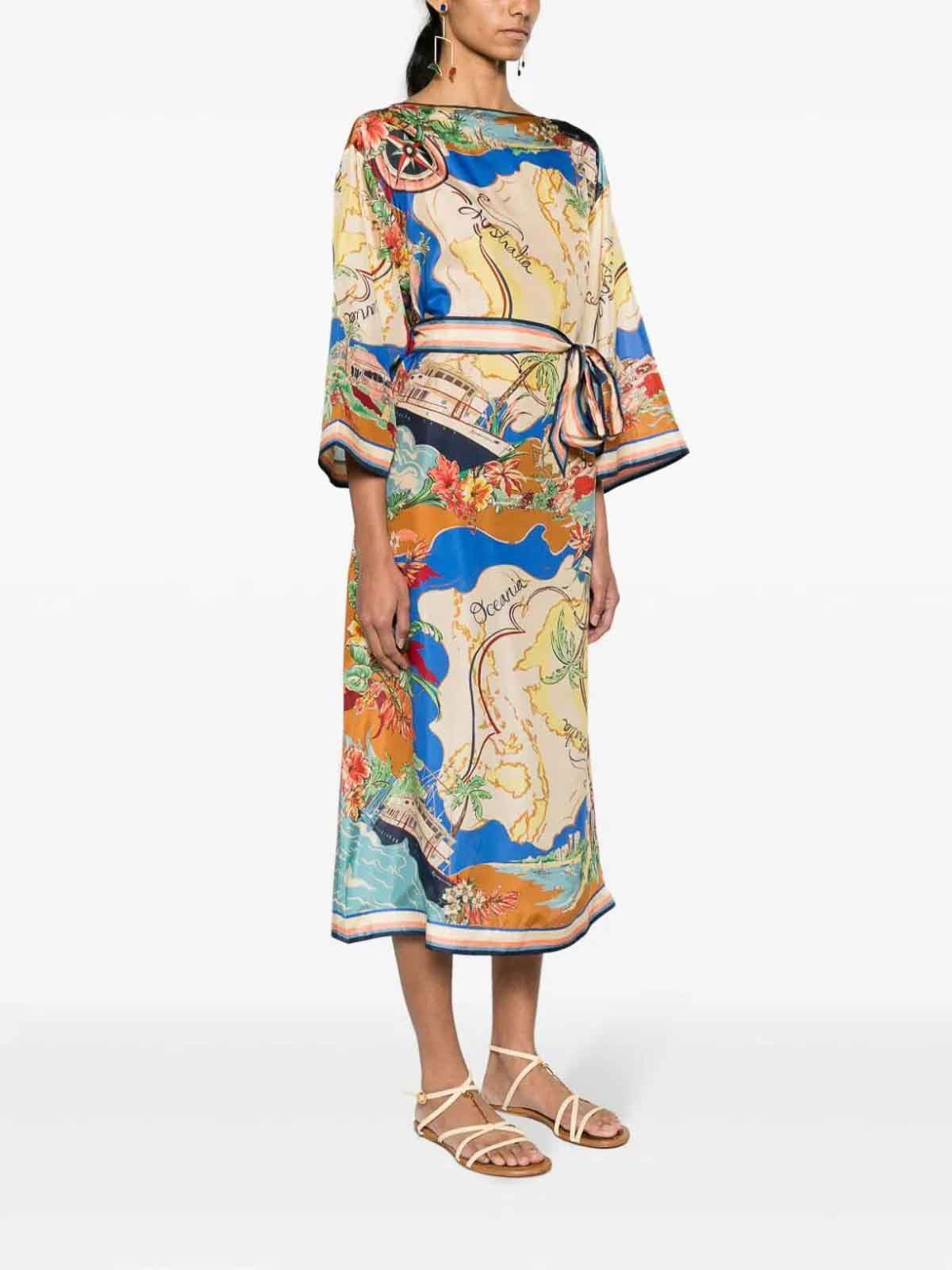 Zimmermann oc11z0725 Alight Midi Dress in Multicolor Size M / US 6-8 / IT 42-44 - 4 Thumbnail