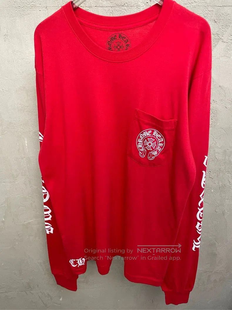 Chrome Hearts Chrome Hearts Vintage Red Long Sleeve T. Size US L / EU 52-54 / 3 - 3 Thumbnail