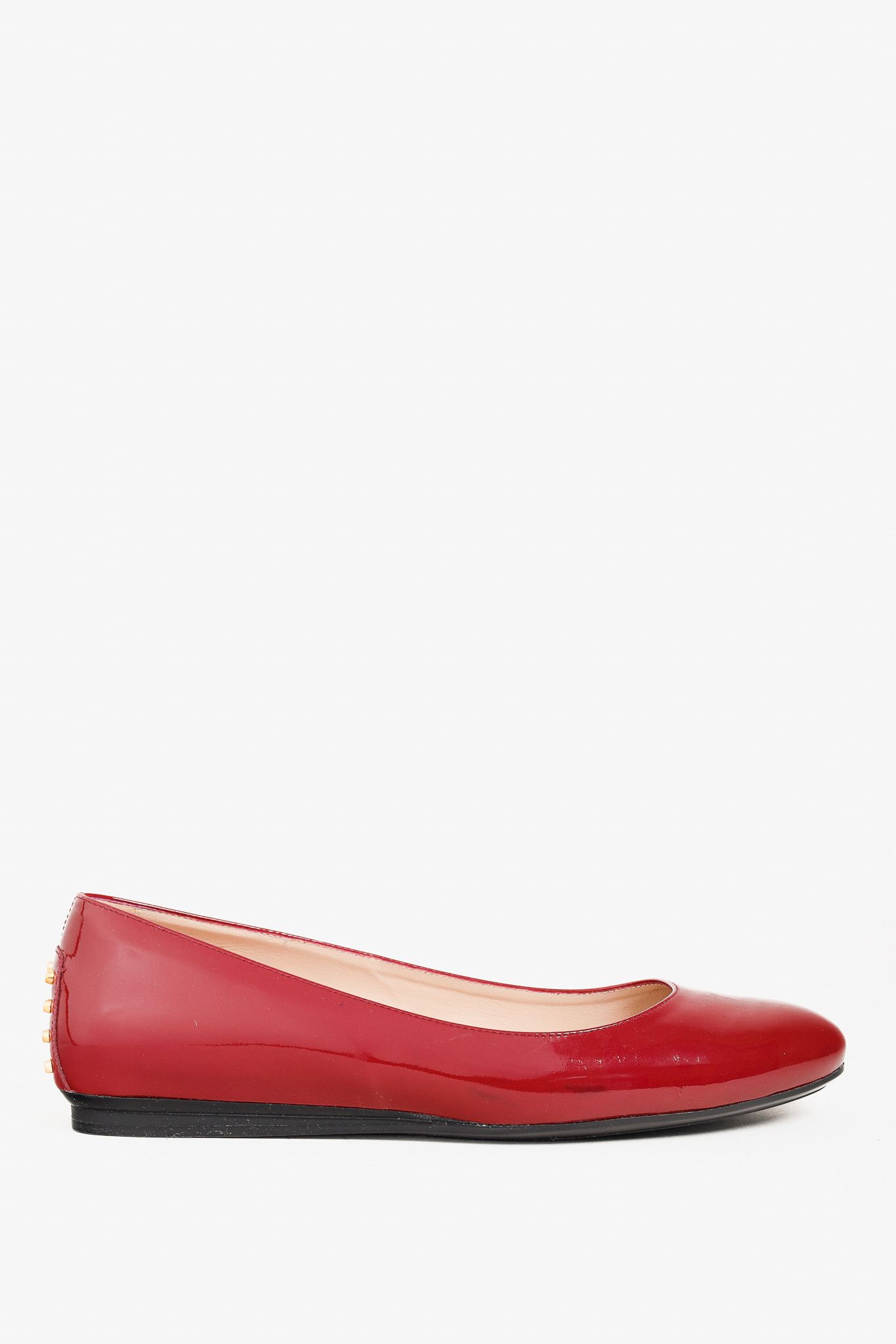 Tod's Tod's Studded Demi Wedge Patent Leather Ballerina Flats Size US 9.5 / IT 39.5 - 1 Thumbnail