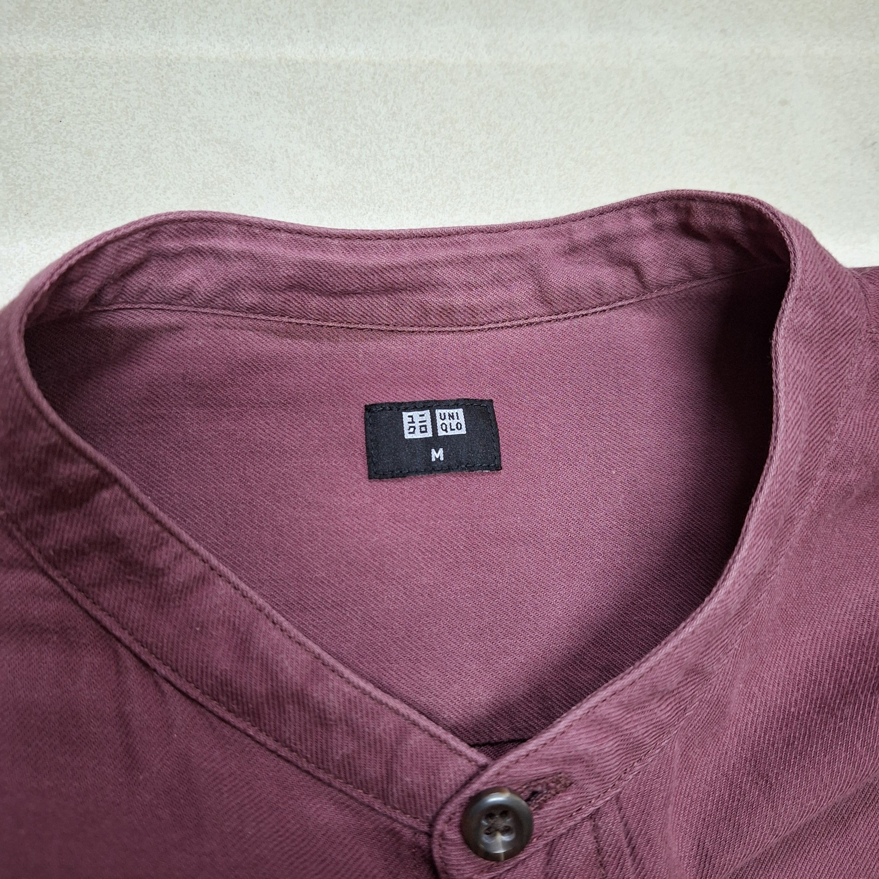 Japanese Brand Uniqlo Mandarin Collar Button Shirt Size US M / EU 48-50 / 2 - 4 Thumbnail