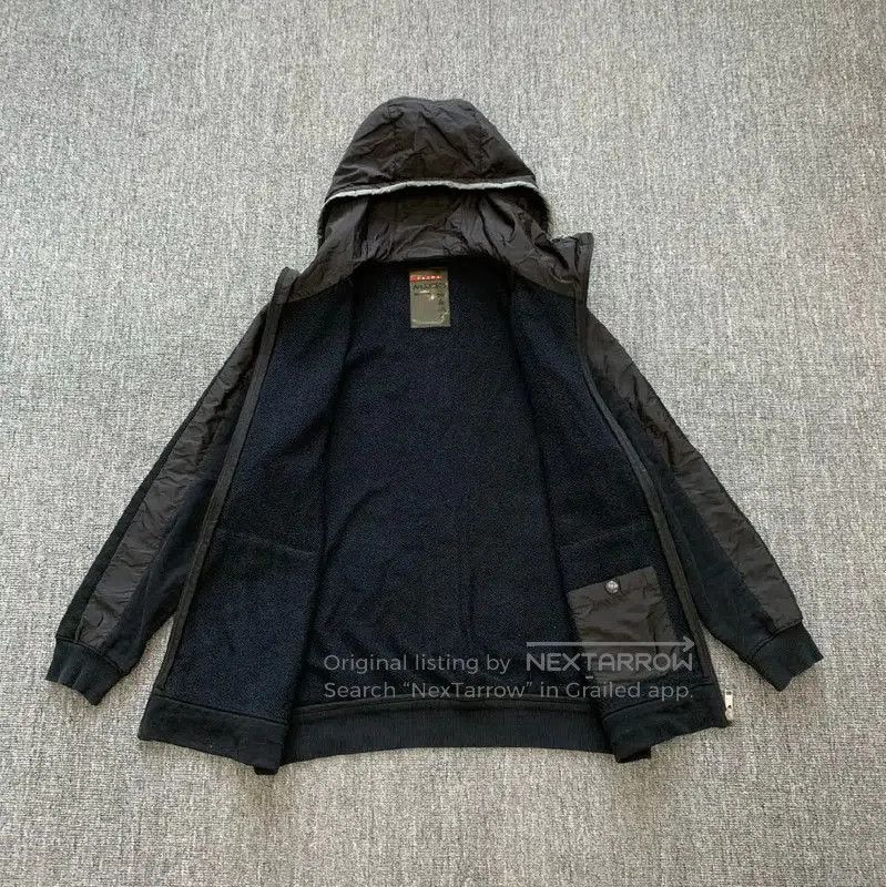 Prada Prada Black Cotton Hooded Jacket for Men. Size US L / EU 52-54 / 3 - 3 Thumbnail